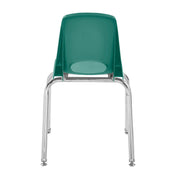 16" Stack Chair with Swivel Glides - Green