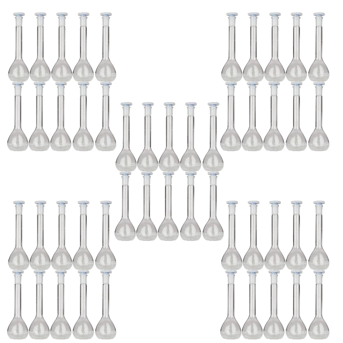 Flask, Volumetric with Plastic Stopper, 50ml, Case of 50