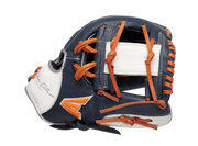 Easton Future Elite Series Youth 11-Inch Baseball Glove - Right Hand Thrower - Navy/Orange