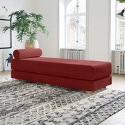 Jaxx Alon Daybed | Fold-Out Sleeper | Queen-Size Mattress - Berry Red
