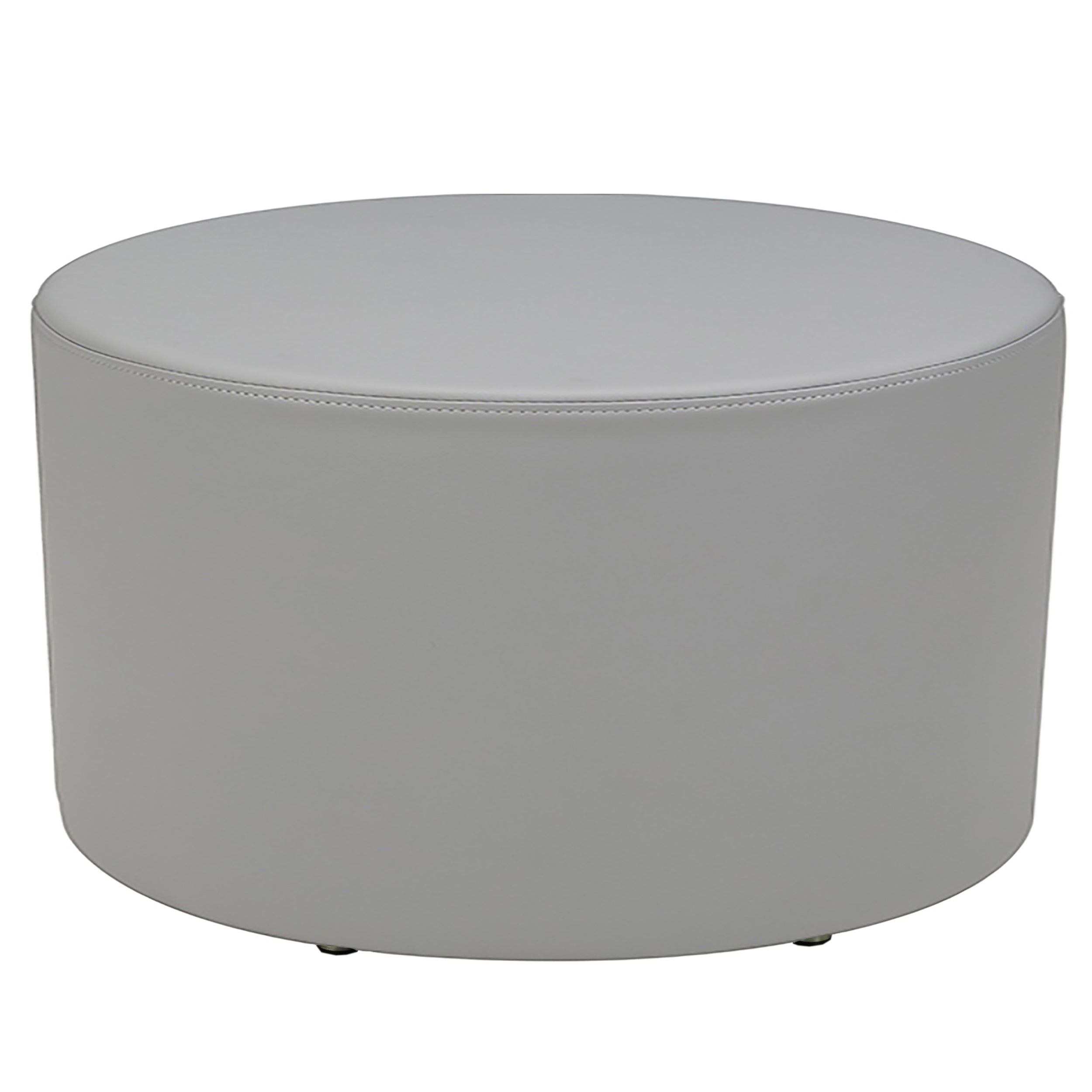 Pro Series Upholstered 30" Round Ottoman 18" Height - Gray