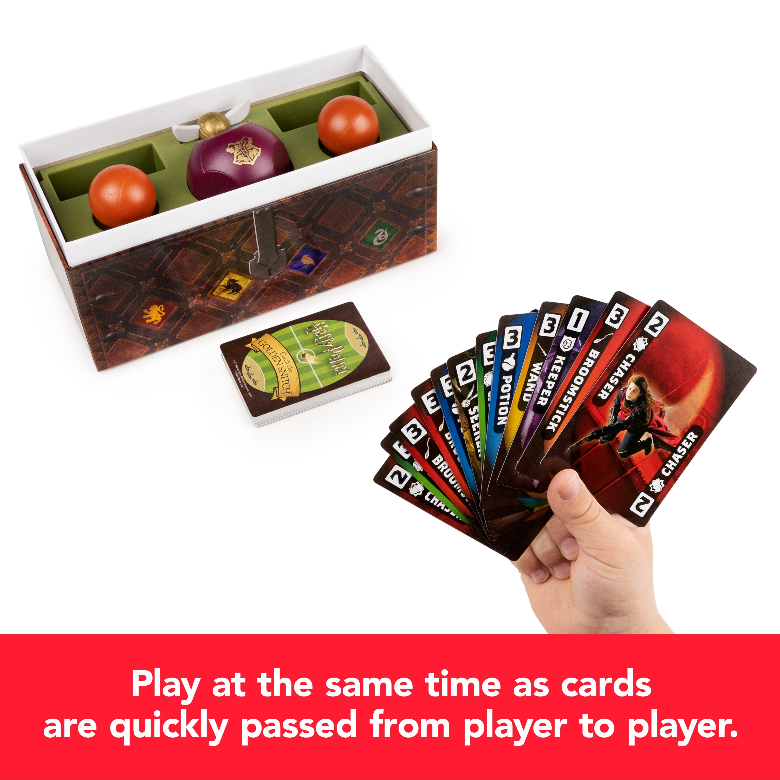 Harry Potter Catch The Golden Snitch, A Quidditch Board Game for Witches, Wizards and Muggles, Family Game Ages 8 & up