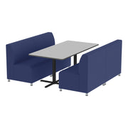Pro Series Connect Booth with Cafe Table, 5-Piece Set - Navy/Gray/Graphite/Black