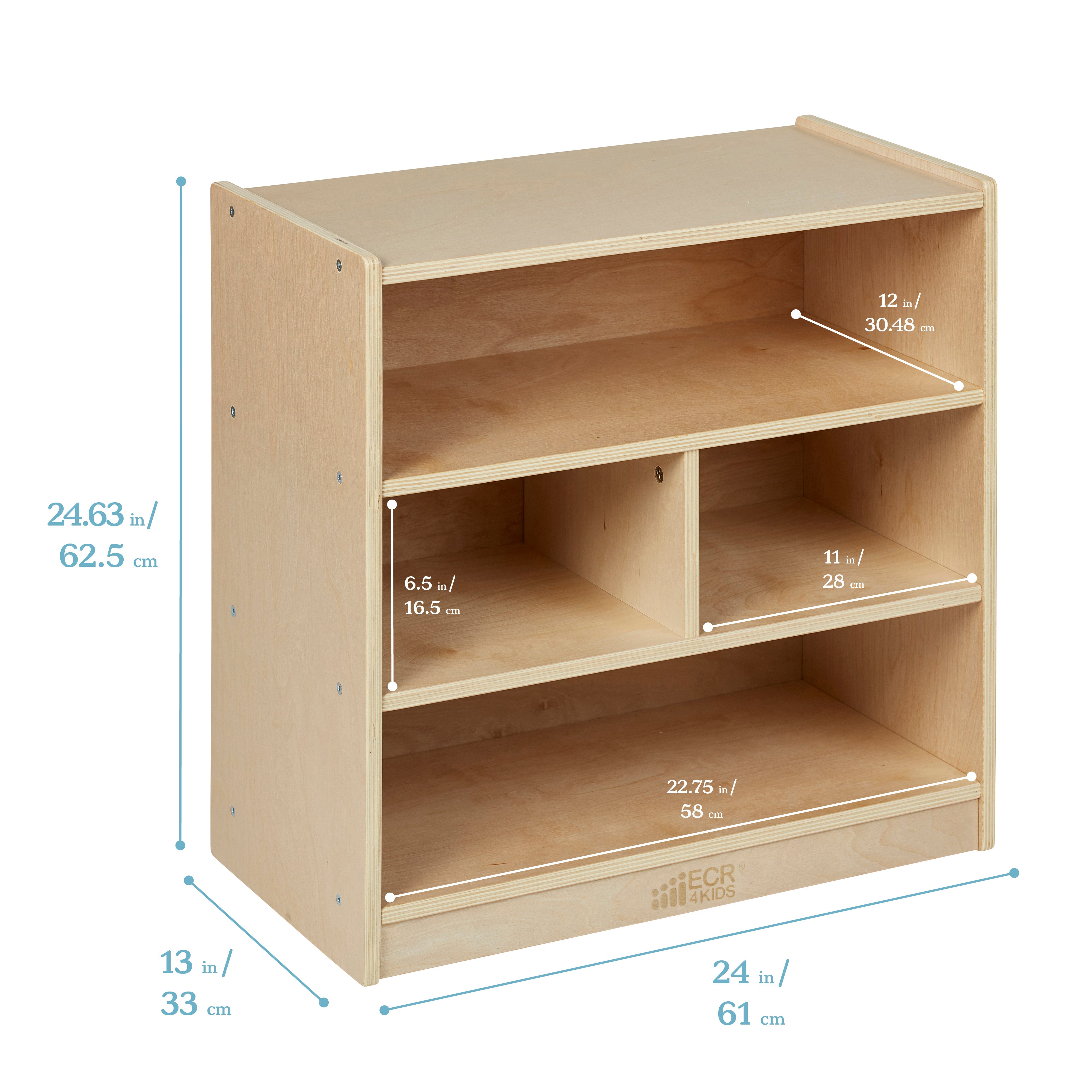 Small Block Storage Cart 24in - Natural