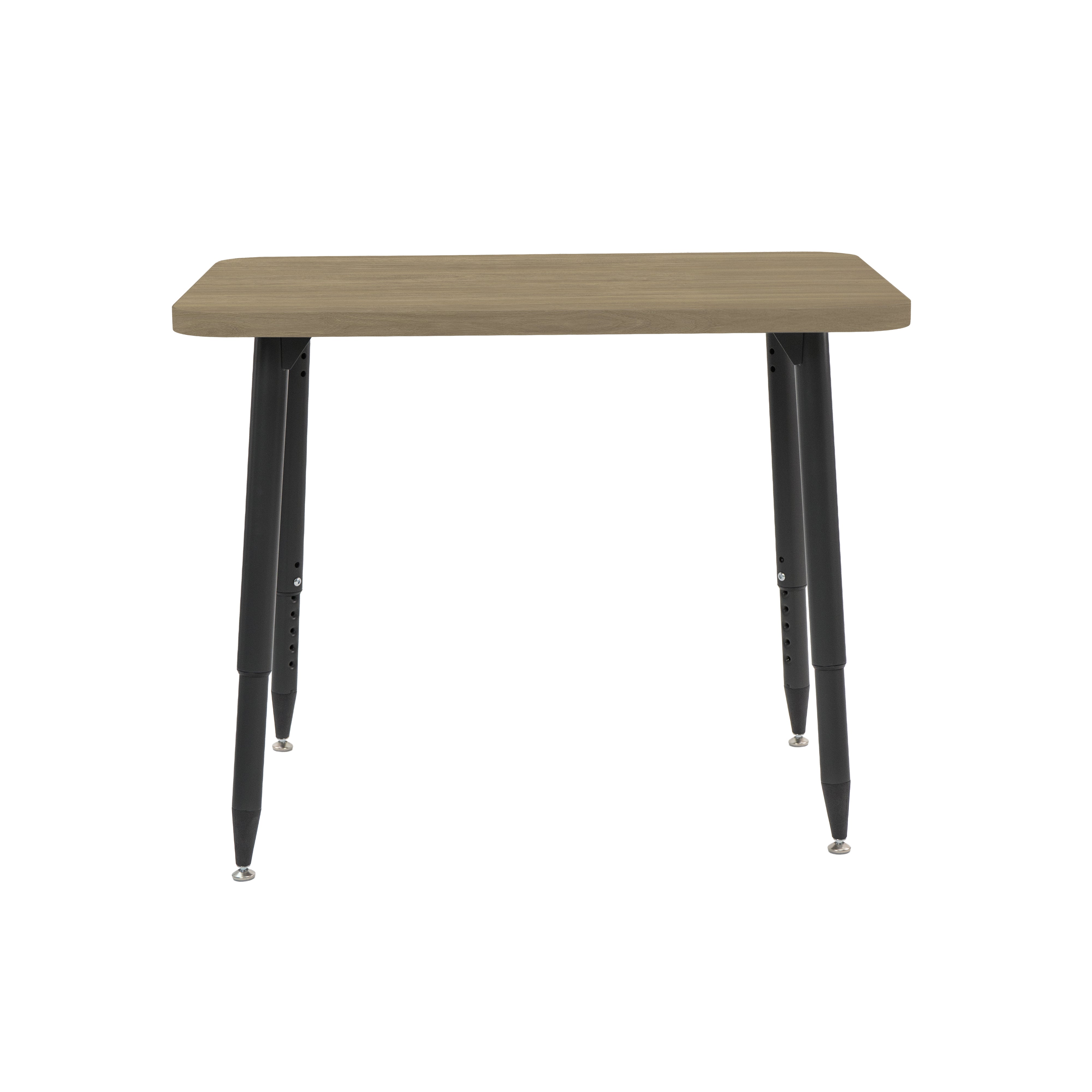 Adapte 24" x 36" Rectangle Woodgrain Activity Table with Adjustable Tapered Legs - Pasadena Oak/Black