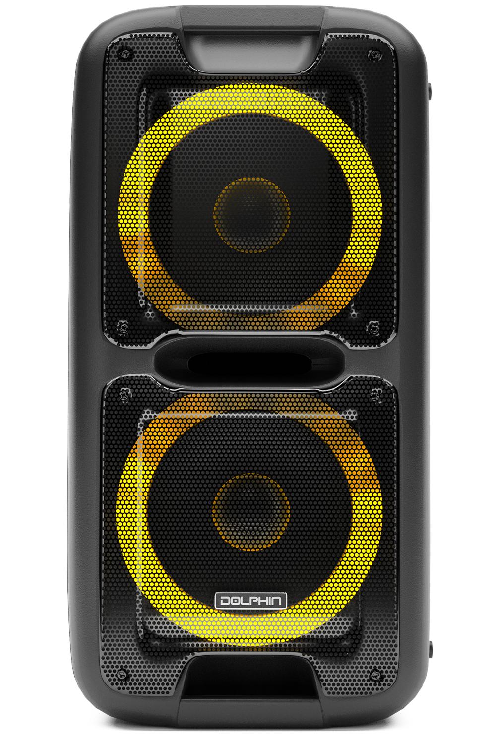 Dolphin Audio Dolphin Audio Portable Bluetooth Speaker on Wheels with Sound Activated Light Show