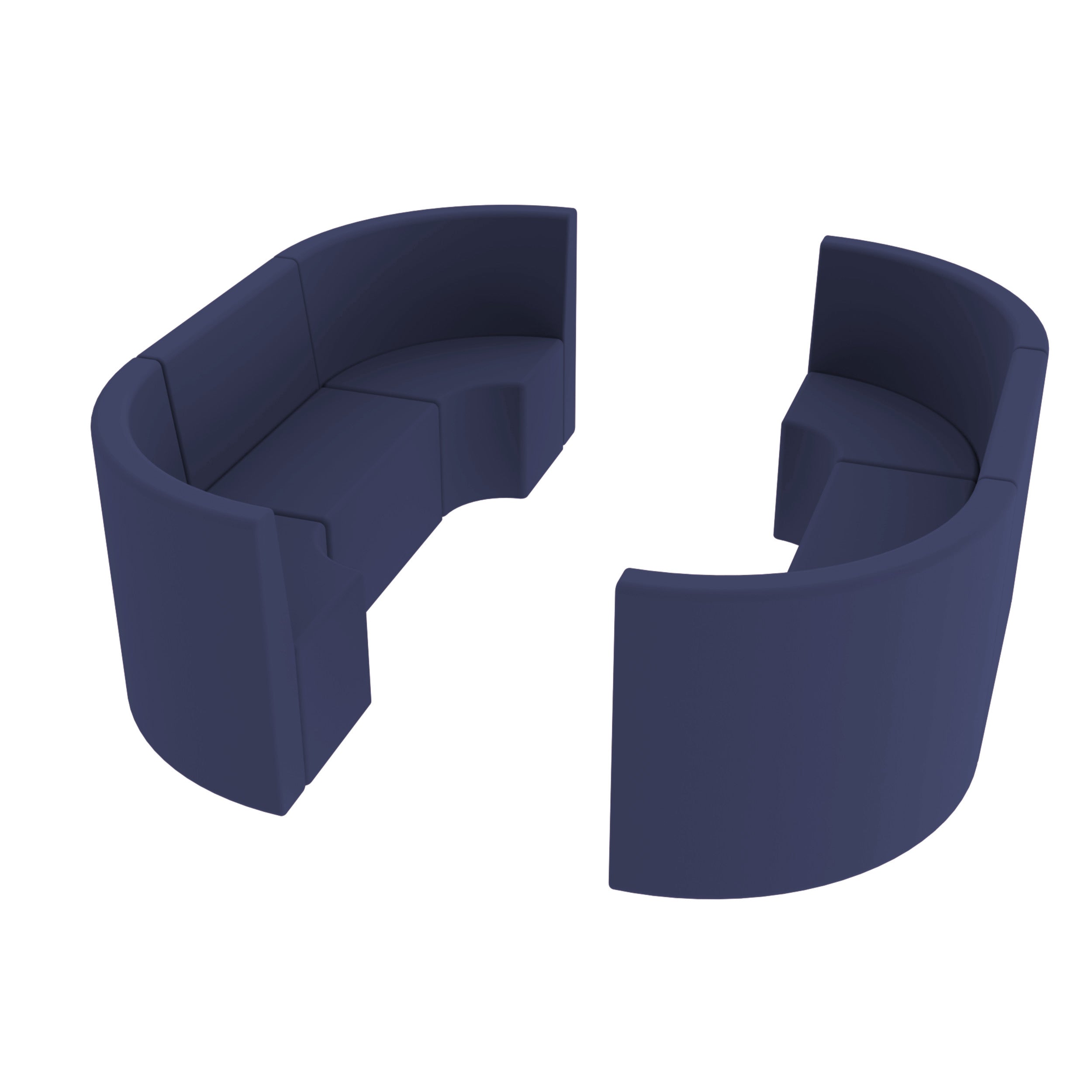 Pro Series Tallback Chairs 18" Seat Height, 6-Piece Set - Navy