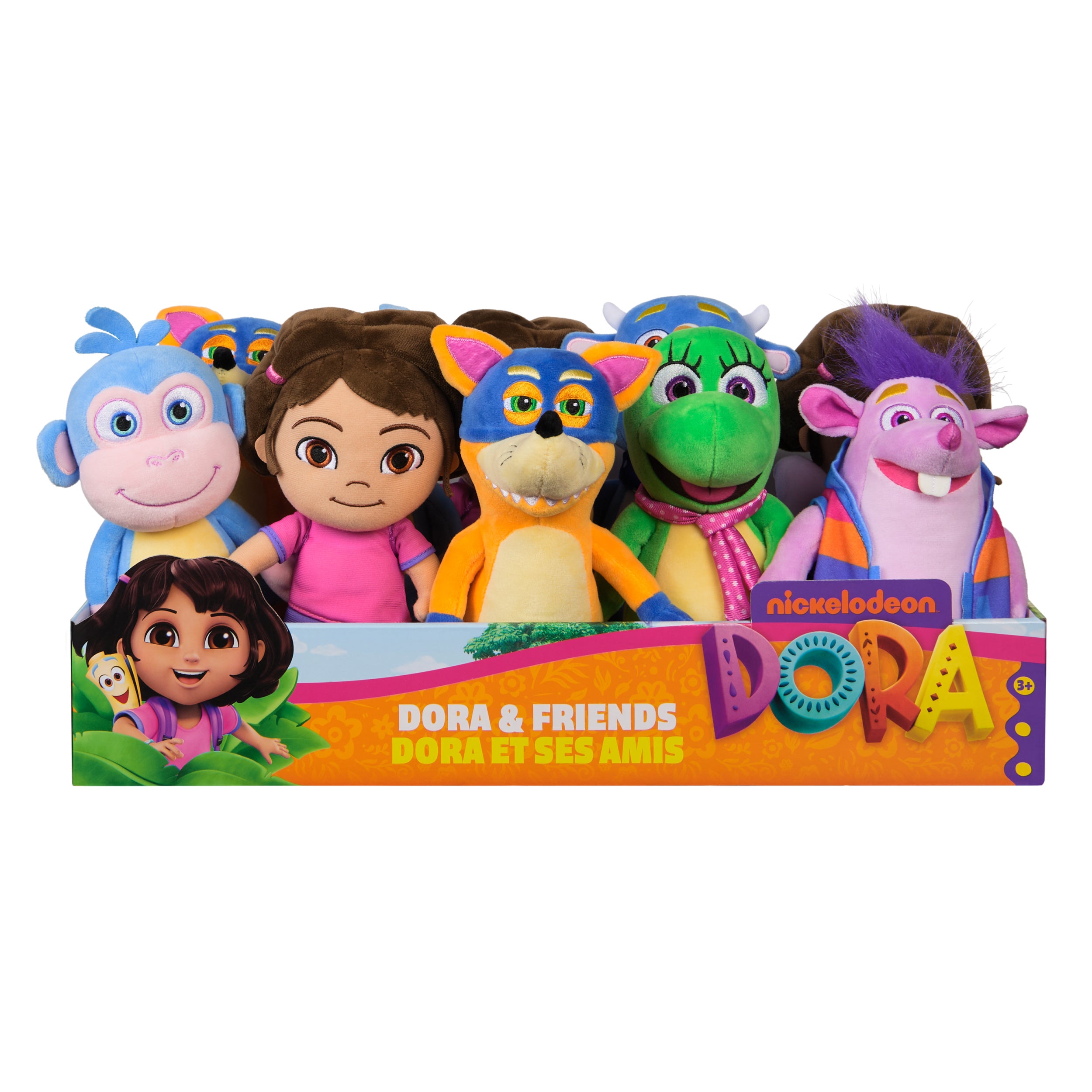 Dora Official Plush Toy CDU, Stuffed Animals for Ages 3 and Up, 8” Assorted Styles