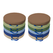 SoftScape 15" Round Floor Cushions, 12-Piece - Earthtone