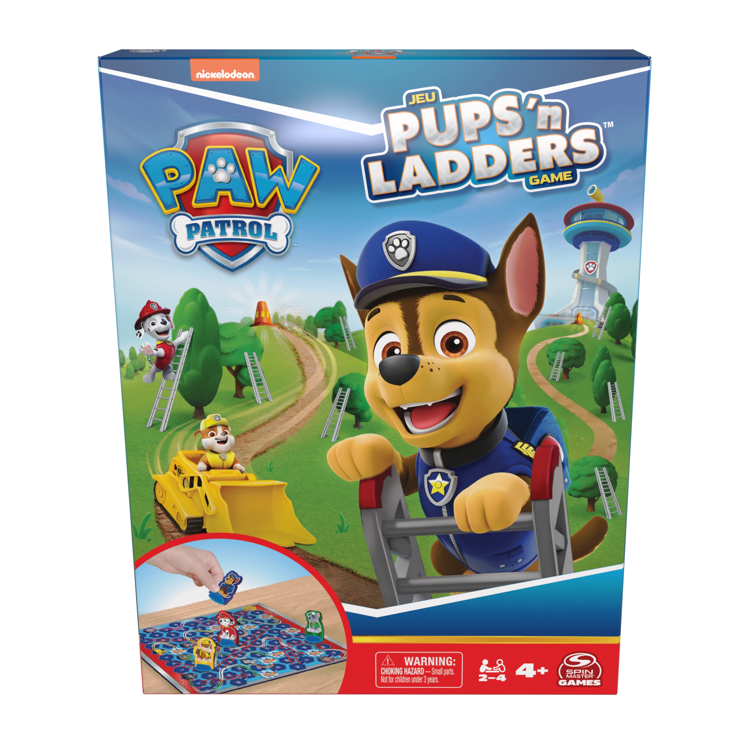 Spin Master Games, PAW Patrol Pups ‘N Ladders Game, PAW Patrol Toys, Classic Activity Toy, for Kids & Family, 2-4 Players, for Ages 4 & Up