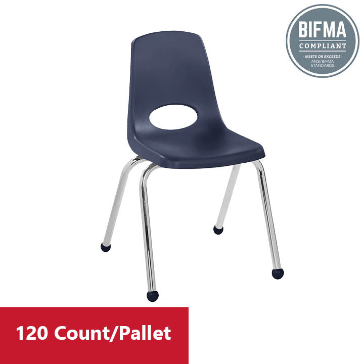 16" Stack Chair with Ball Glides - Navy