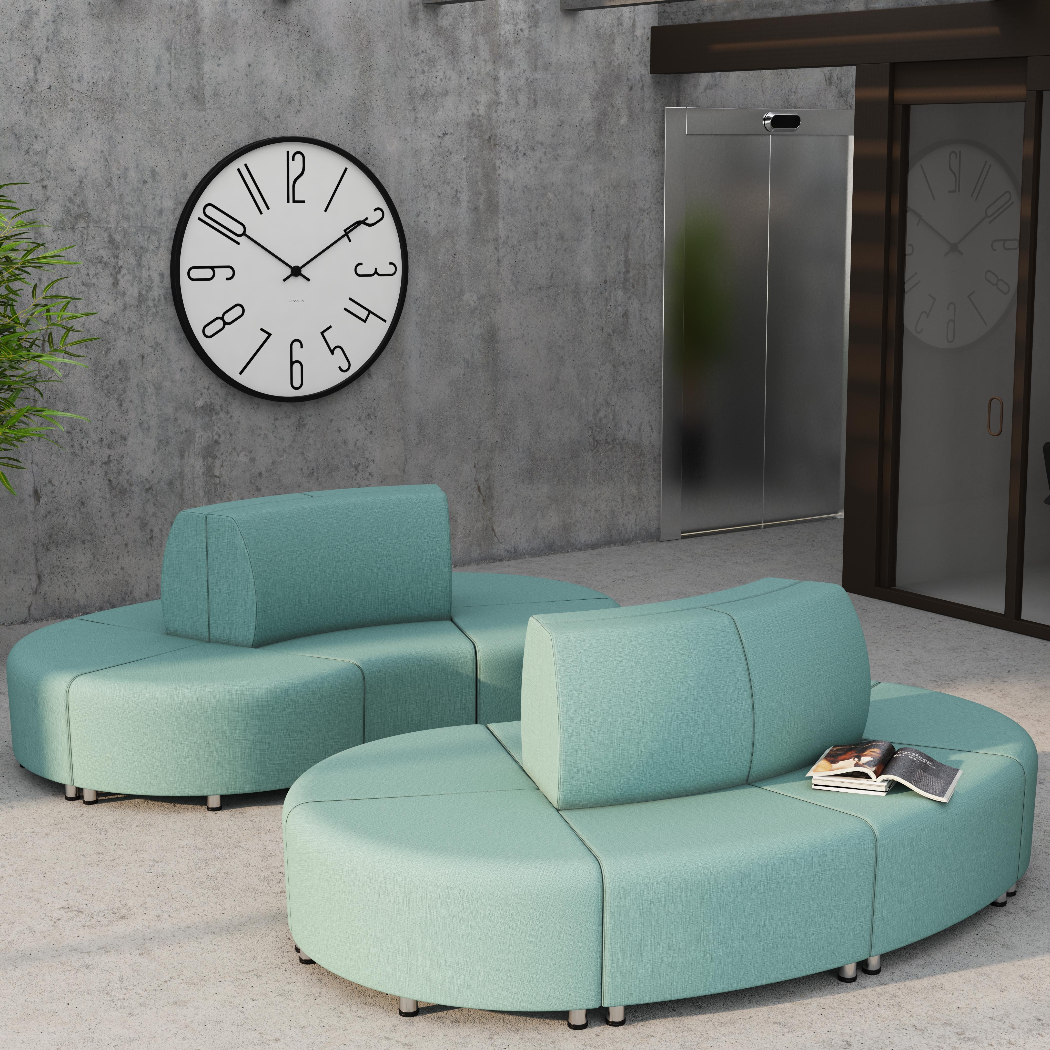 Pro Series Connect Curved Wavelet Seating, 7-Piece Set - Sky Blue Crosshatch