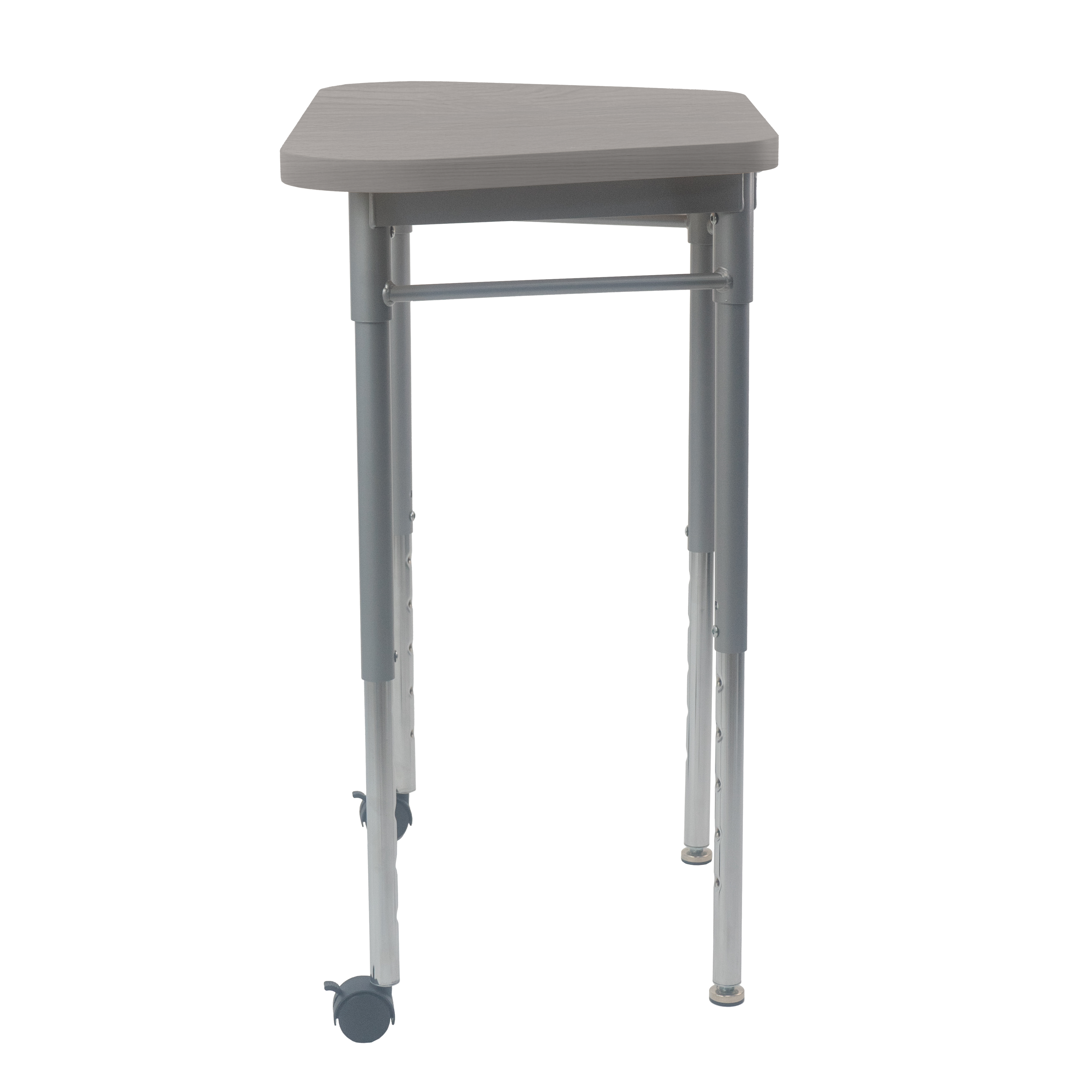 Collaborative Hex Desk - Light Gray Wood/Silver