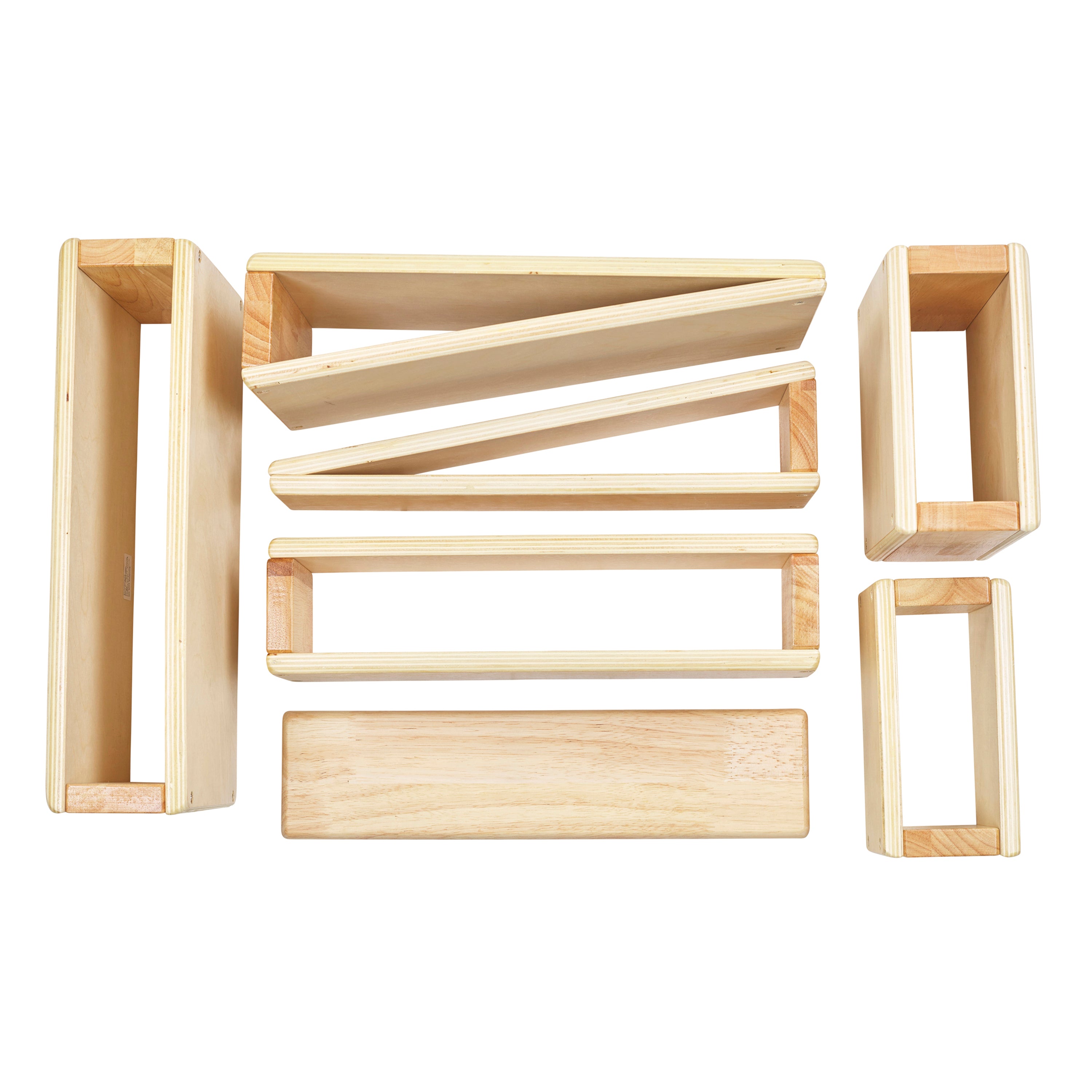 Wooden Hollow Blocks 18-Piece Set - Natural