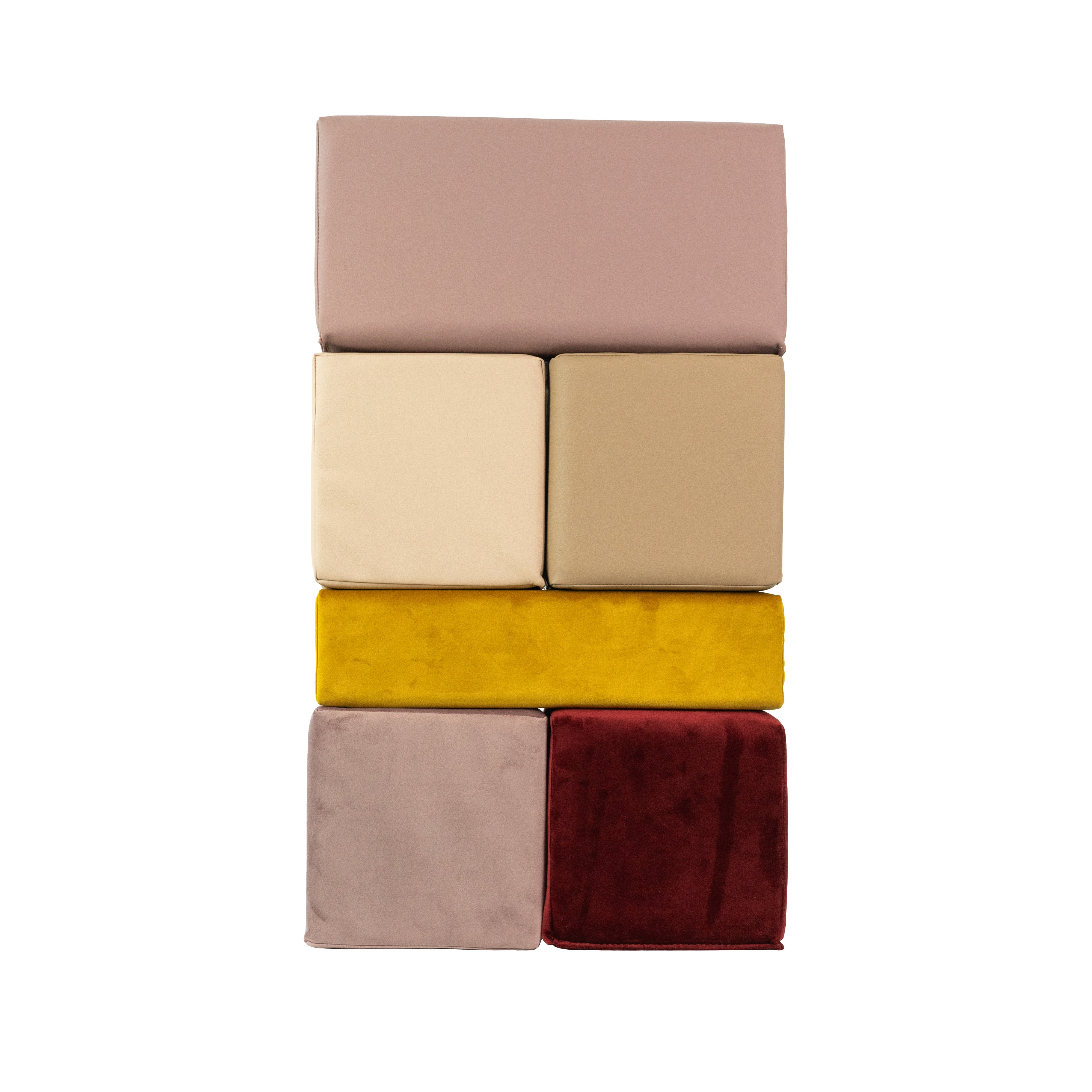 SoftScape Two-Texture Big Block Set, 6-Piece - Rosette