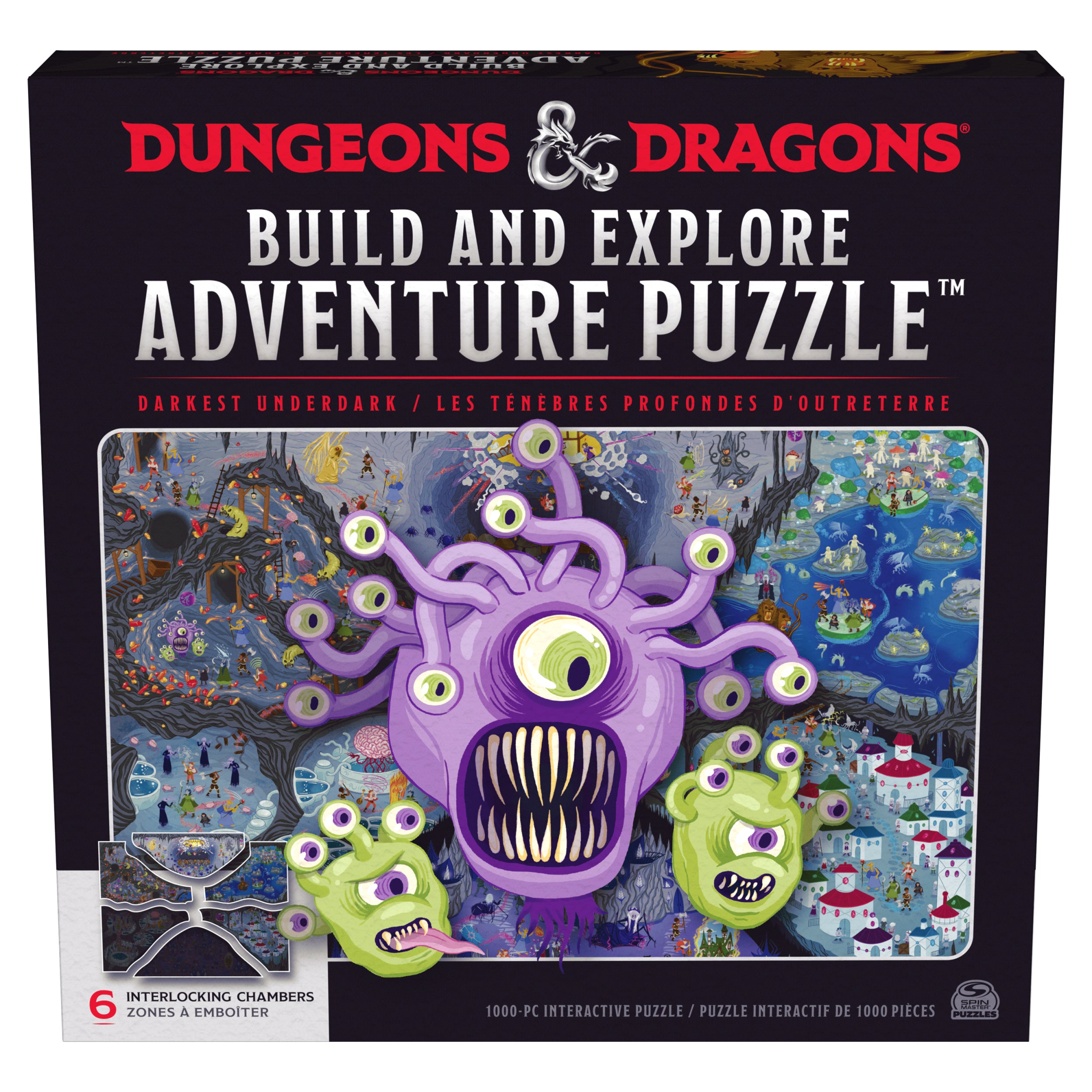 Dungeons & Dragons, Build and Explore Adventure Puzzle, DnD Adult Puzzles, Dungeons and Dragons 1000 Piece Puzzles for Adults and Kids Ages 12+