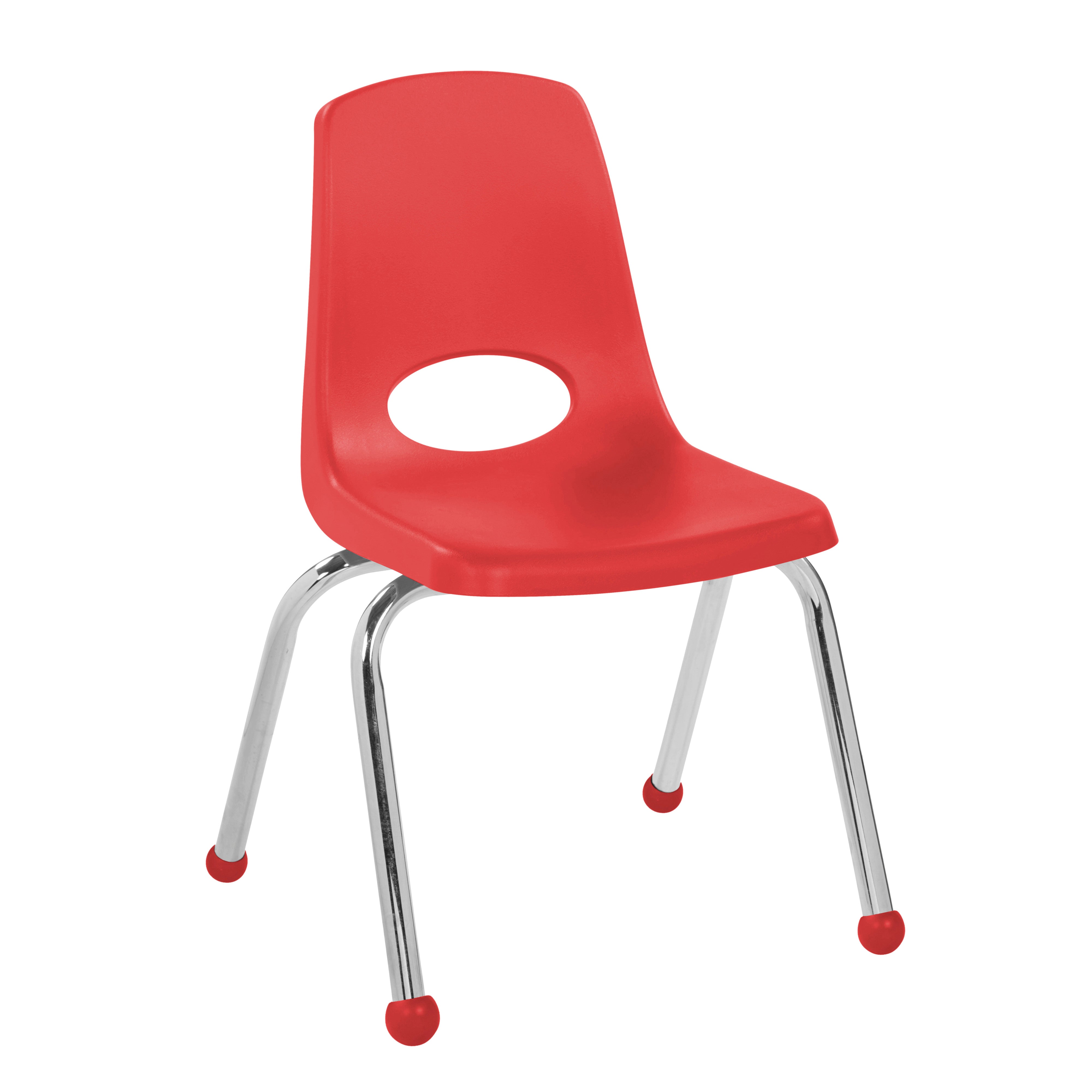 14" Stack Chair with Ball Glides - Red