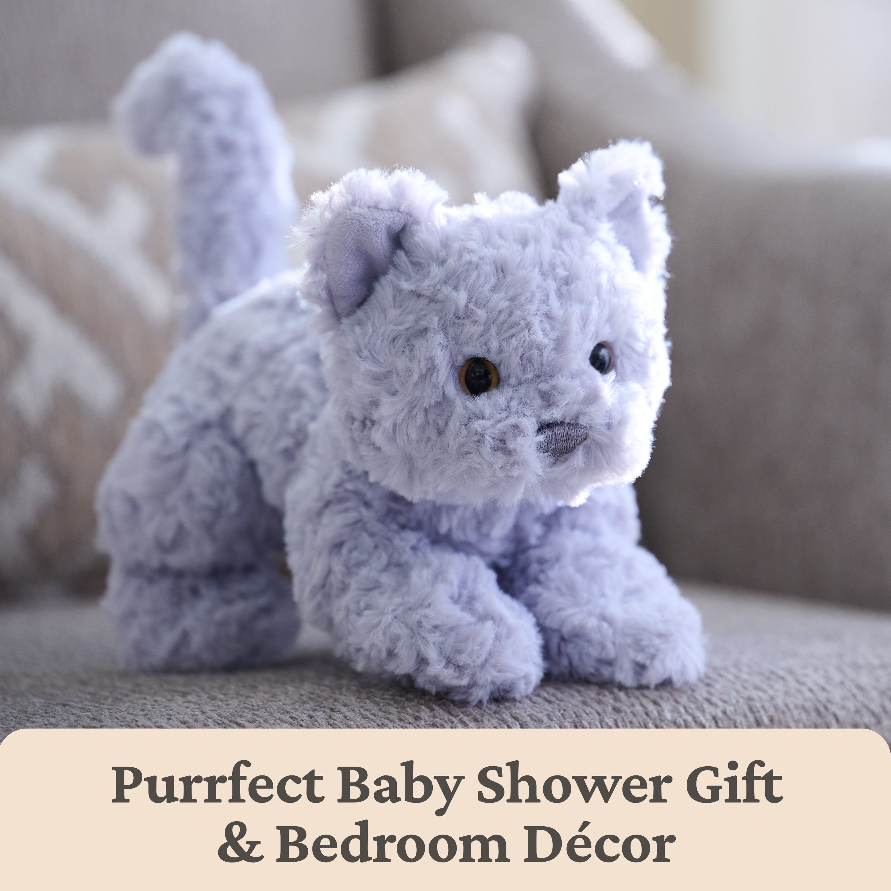 GUND Bootsie English Blue Kitten Plush Toy, Premium Cat Stuffed Animal for Ages 1 and Up, Gray, 9”