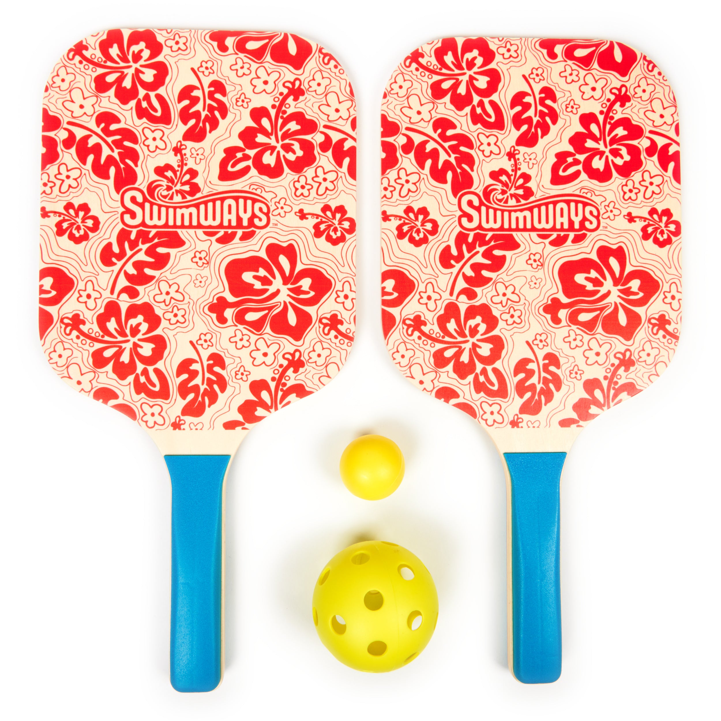Swimways Hydro Paddle & Pickleball Set, Pickleball Paddles and Balls for Pool, Lake and Beach Games, Outdoor Toys for Kids and Adults Aged 5 & Up