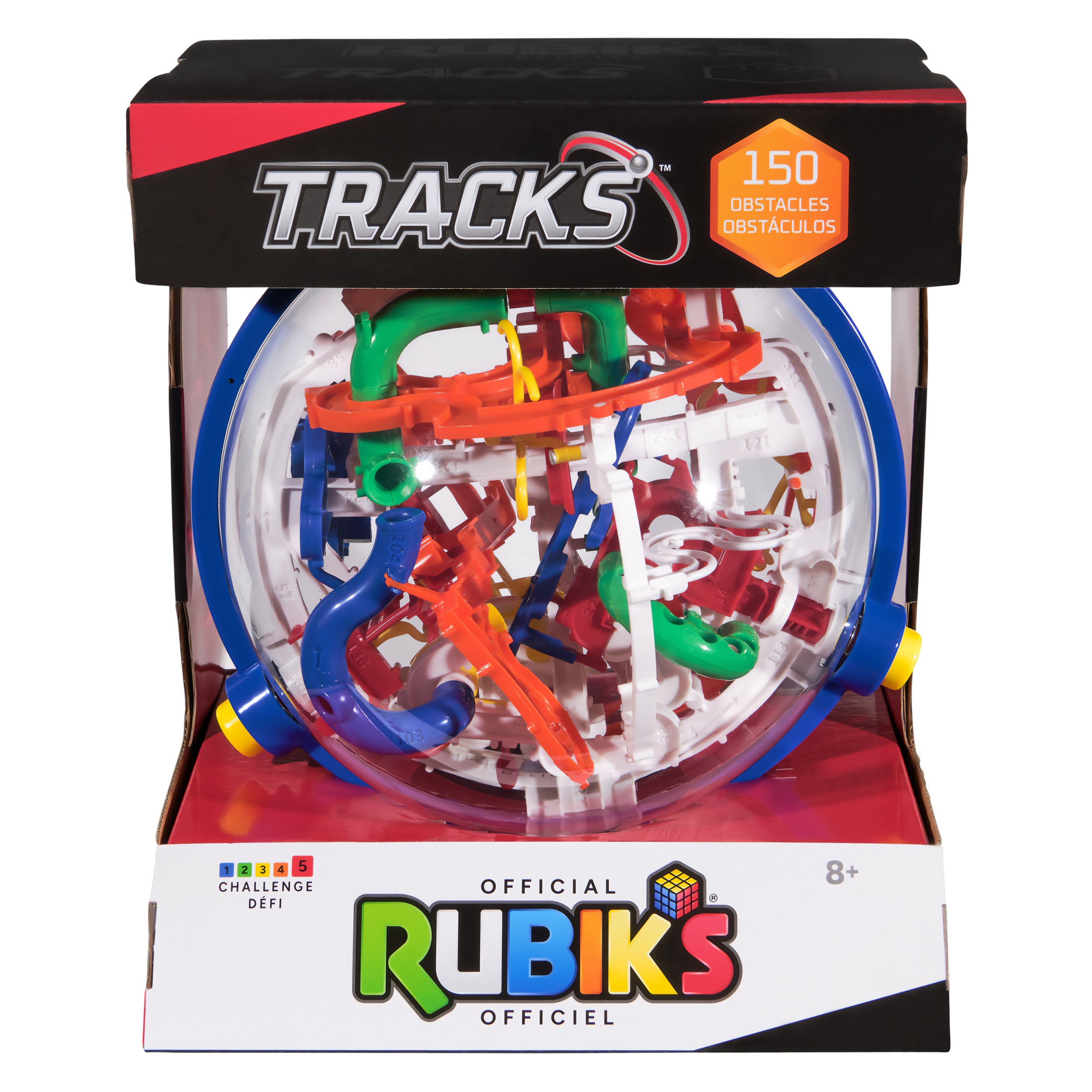 Rubik’s Cube, Rubik’s Tracks 150 3D Gravity Maze & 3D Puzzle Game with 150 Obstacles, Problem-Solving Challenging Brain Teaser Fidget Toy, for Ages 8+