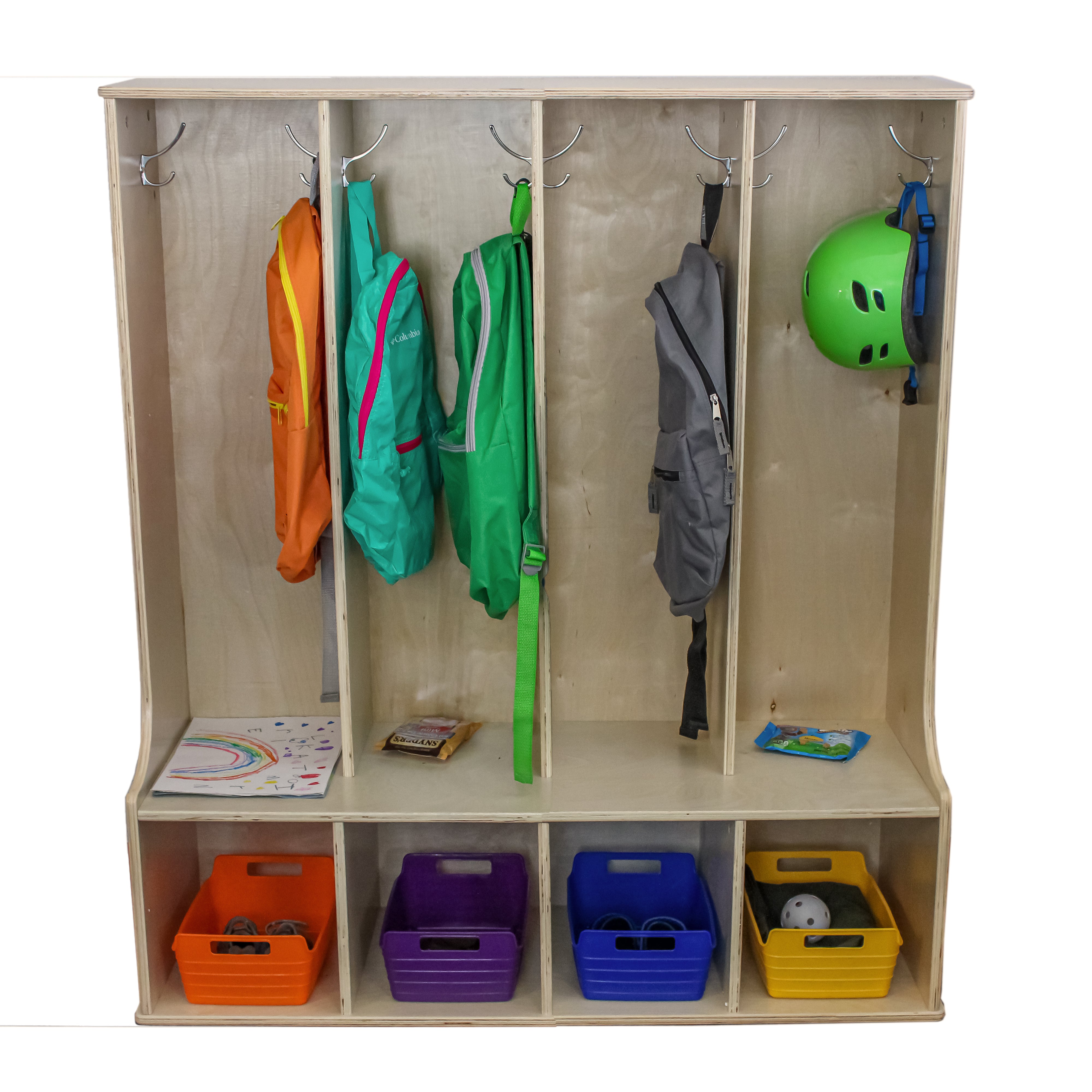 Birch 4-Section Locker
