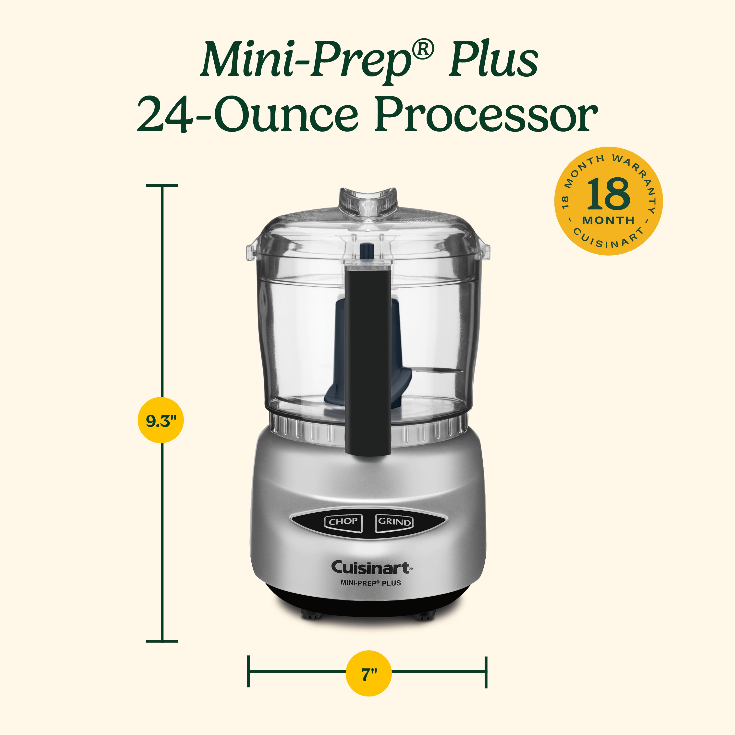 Mini-Prep Plus 24 Ounce Processor - Brushed Chrome