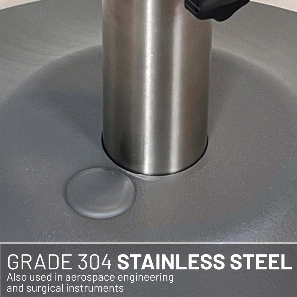 Fillable 50 lb Premium Umbrella Base with Stainless Stem (Grey)