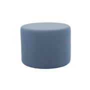 Outdoor 24" Round Ottoman with Sunbrella®, 18" H - Canvas Haze