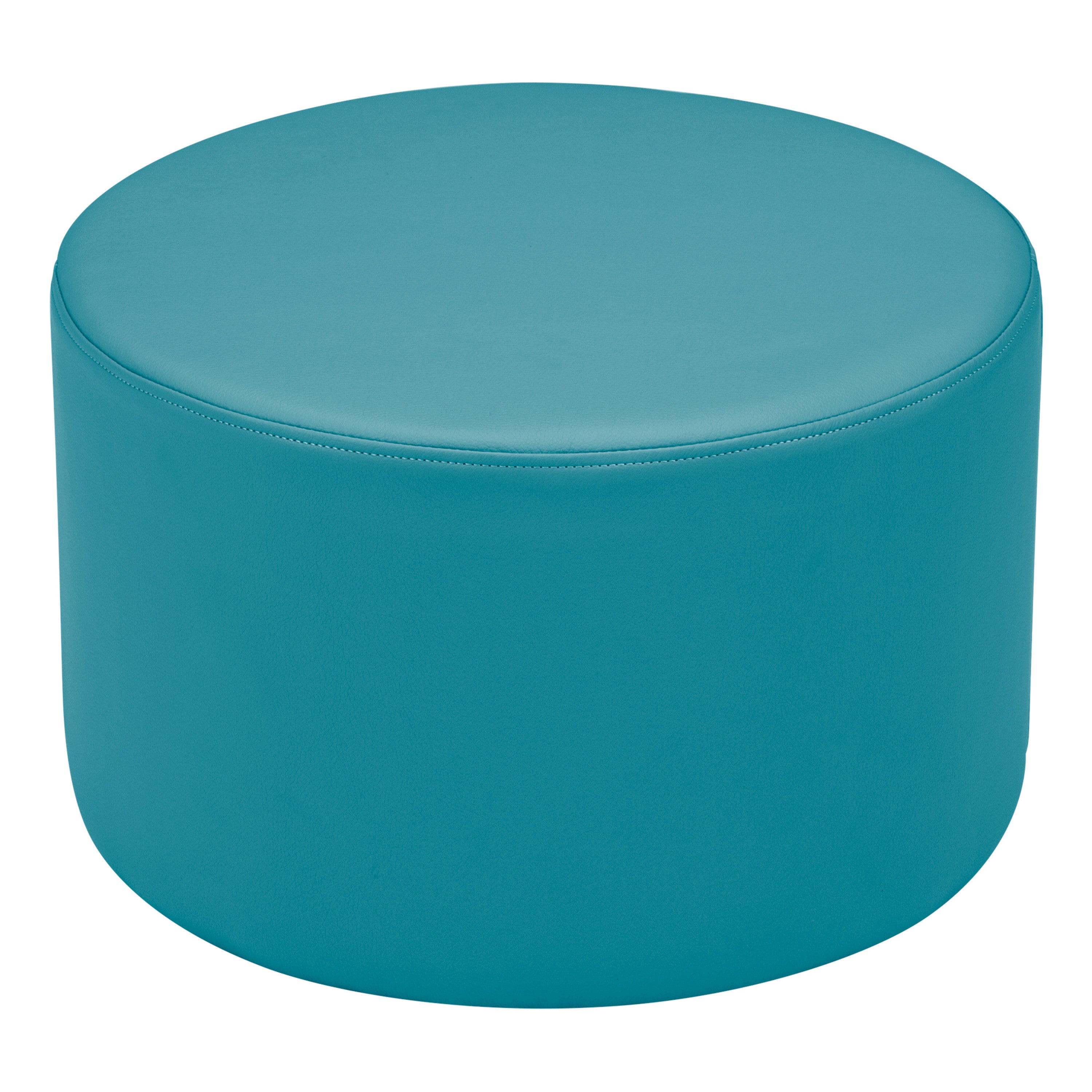 Pro Series Upholstered Round Ottoman 12" Height - Teal