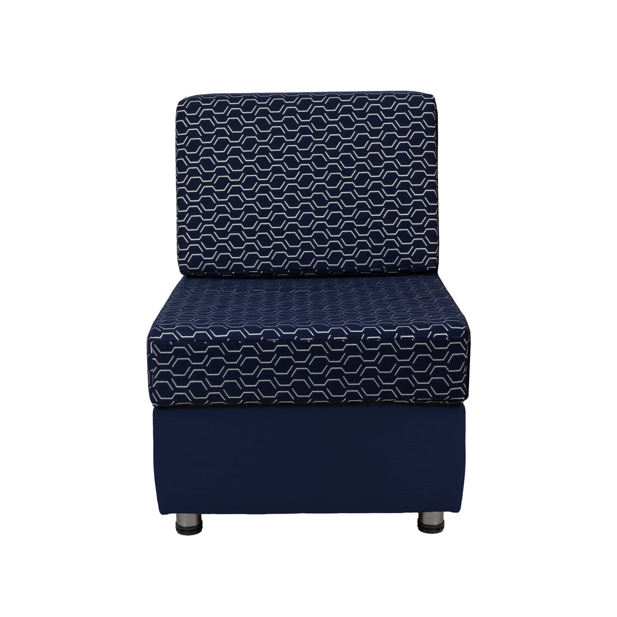 Outdoor Armless Chair with Sunbrella - Adaptation Indigo/Canvas Navy