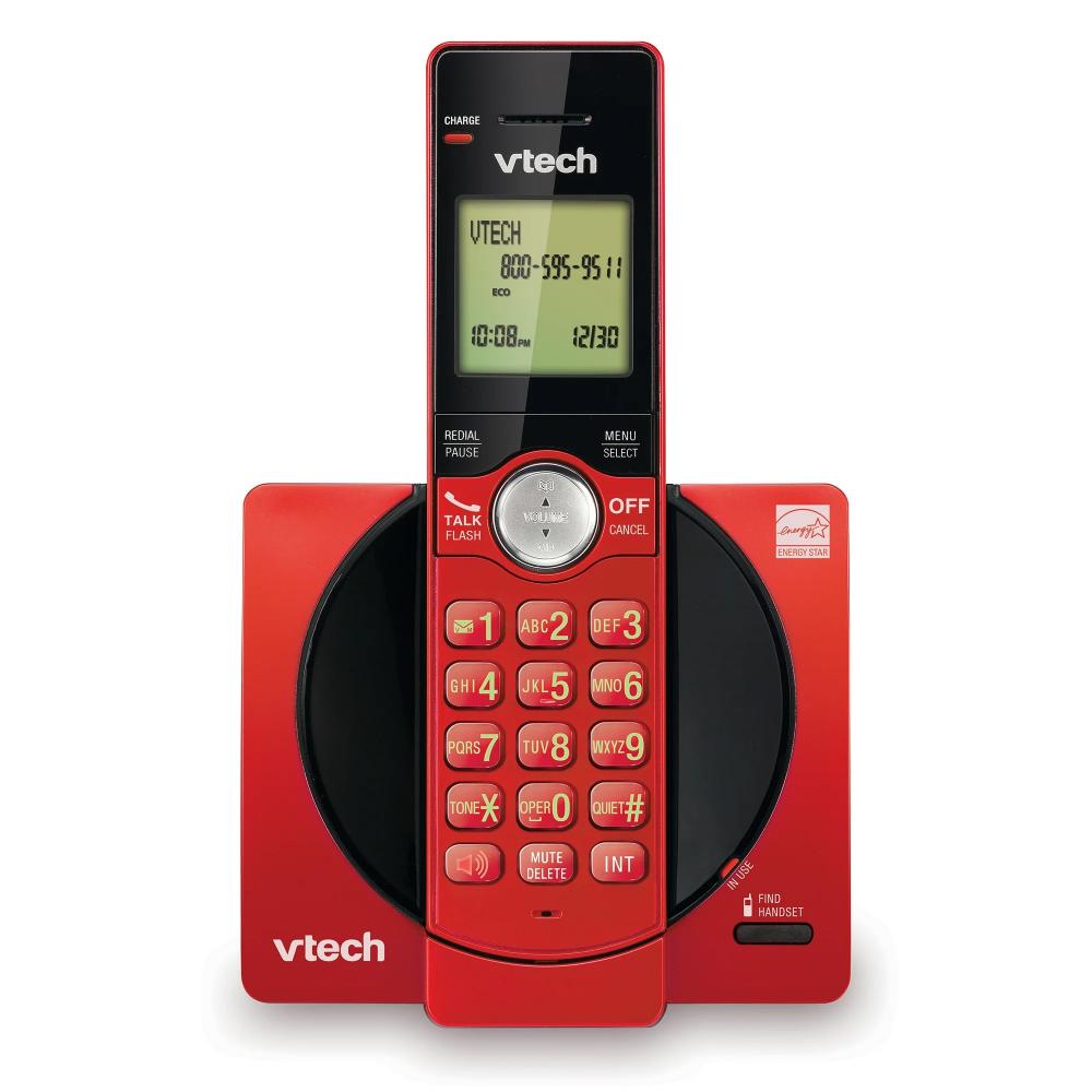Vtech VTech DECT 6.0 Expandable Cordless Phone with Call Block (CS6919-16) - Red & Black