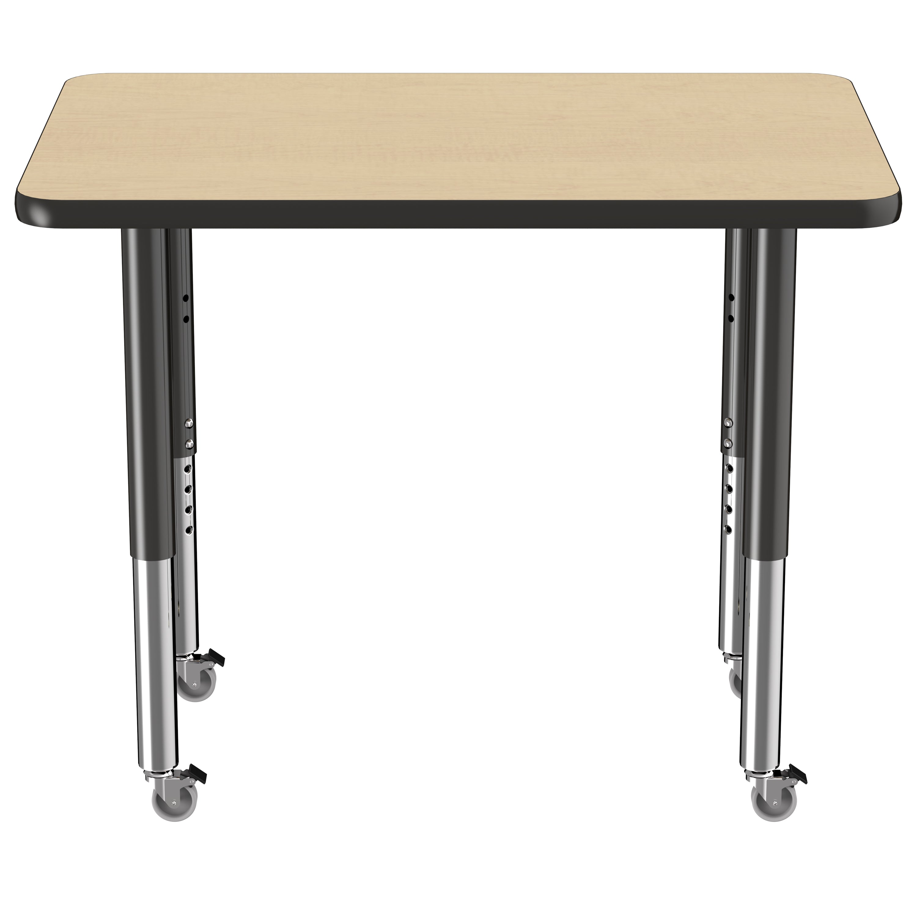 24" x 36" Rectangle T-Molding Activity Table with Adjustable Super Legs - Maple/Black