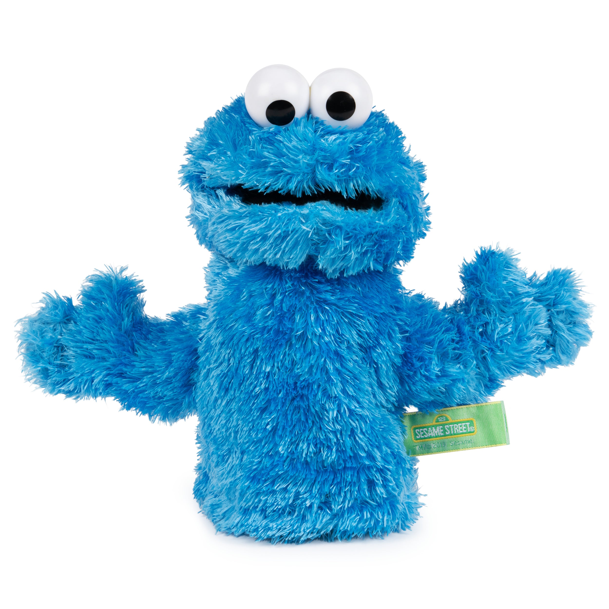 GUND Sesame Street Official Cookie Monster Muppet Plush Hand Puppet, Premium Plush Toy for Ages 1 & Up, Blue, 11”