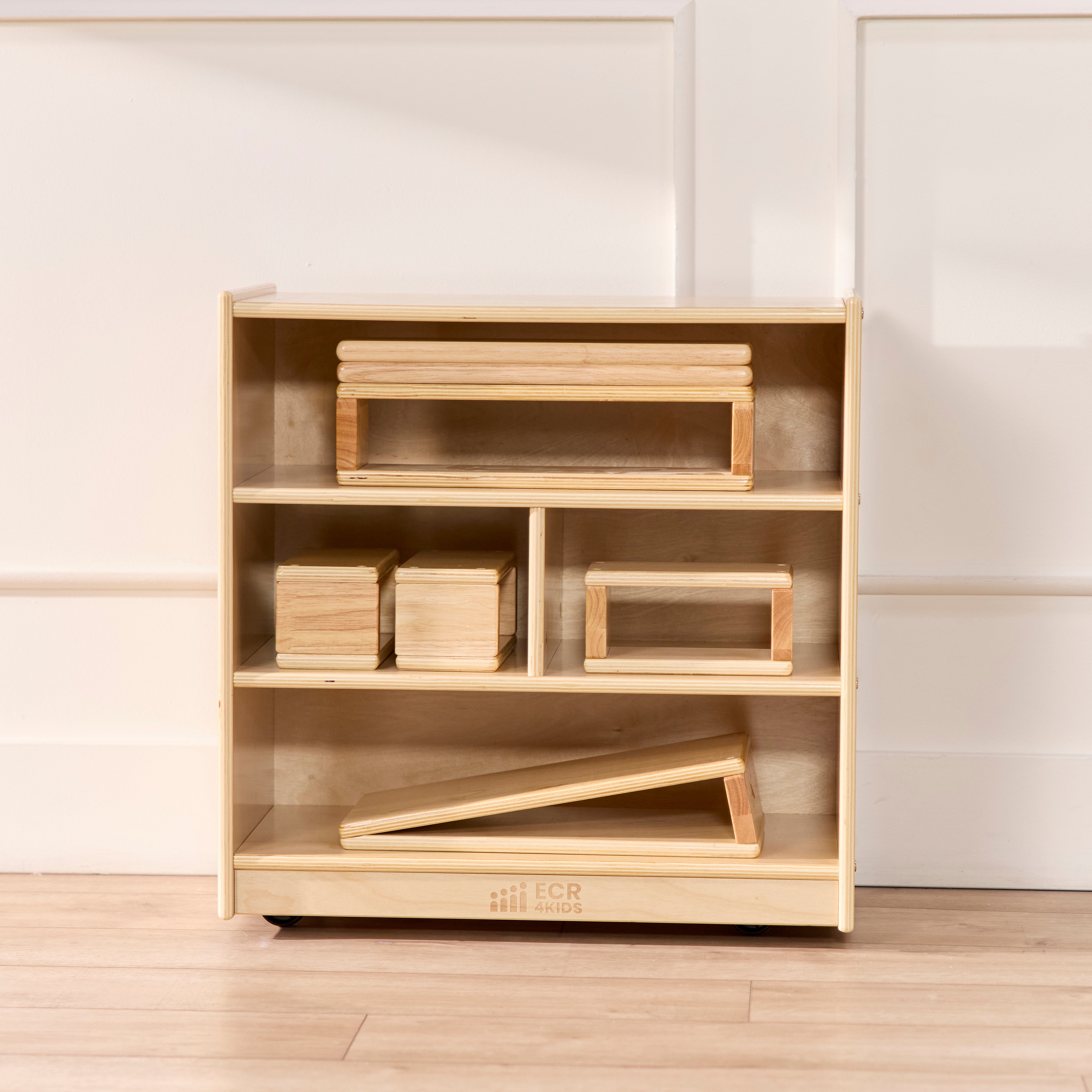 Small Block Storage Cart 24in - Natural