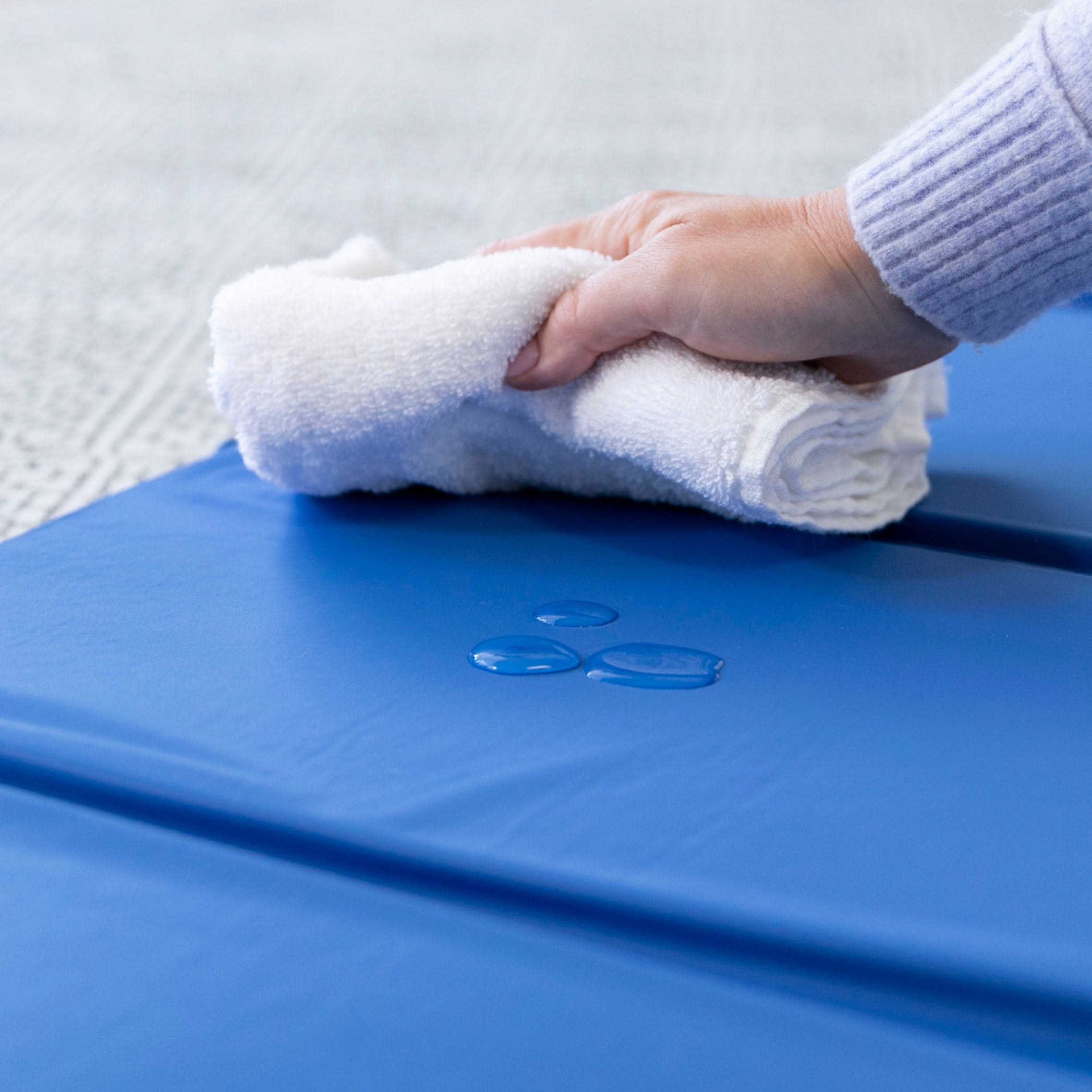 Everyday Folding Rest Mat 4-Section 1in 5-Pack - Blue/Grey