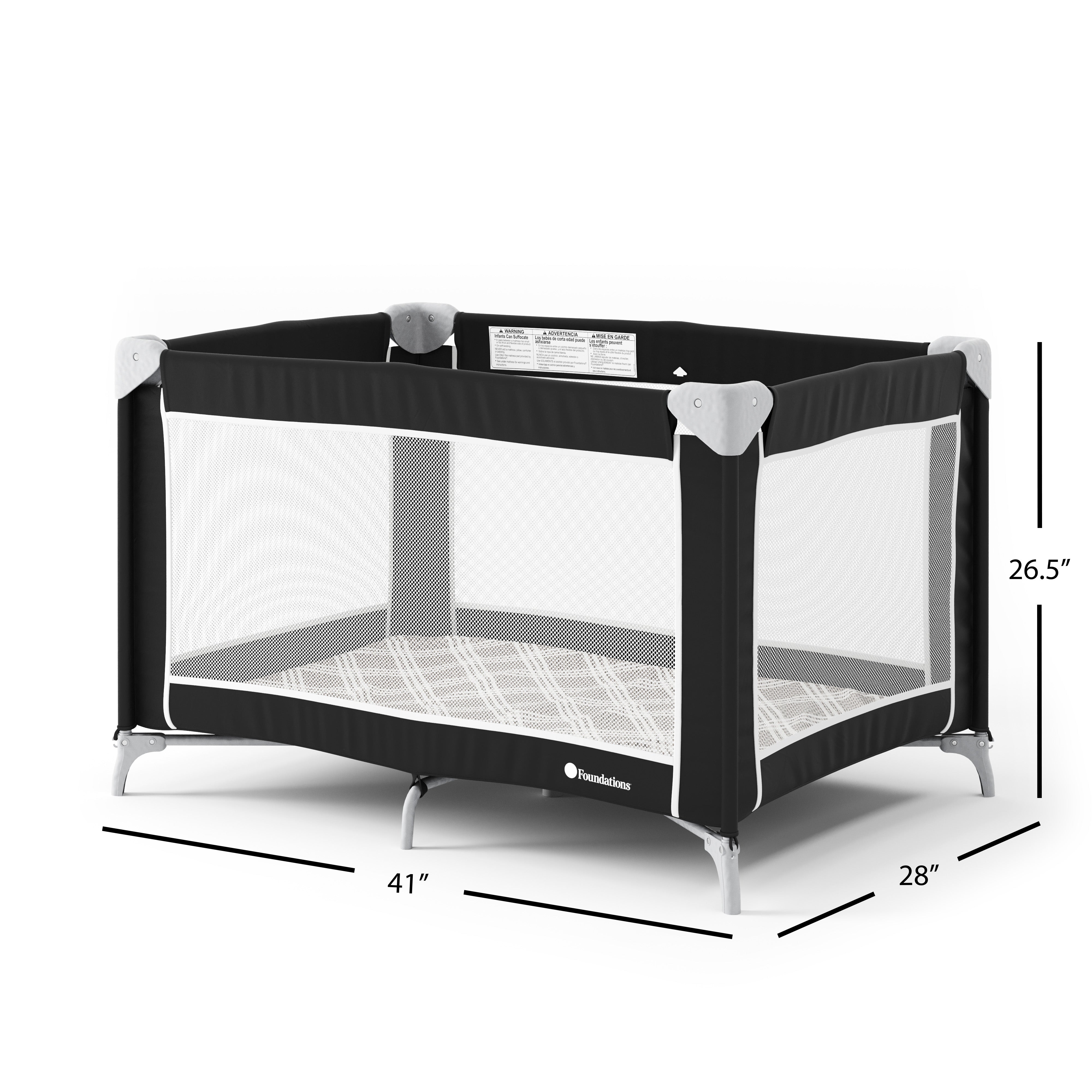 Sleep 'n Store Play Yard (Mod Plaid Graphite)