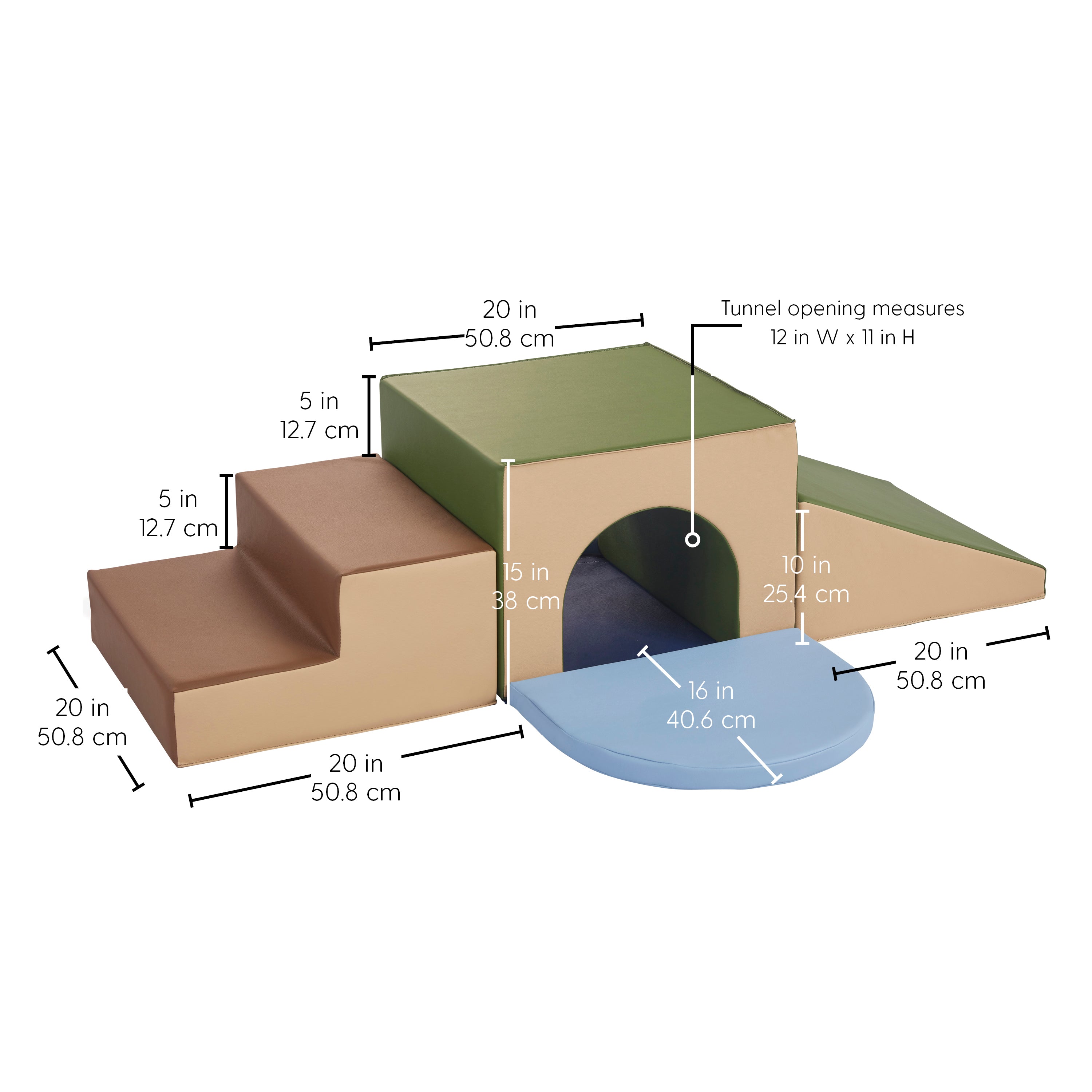 SoftScape Single Tunnel Plus Climber - Earthtone