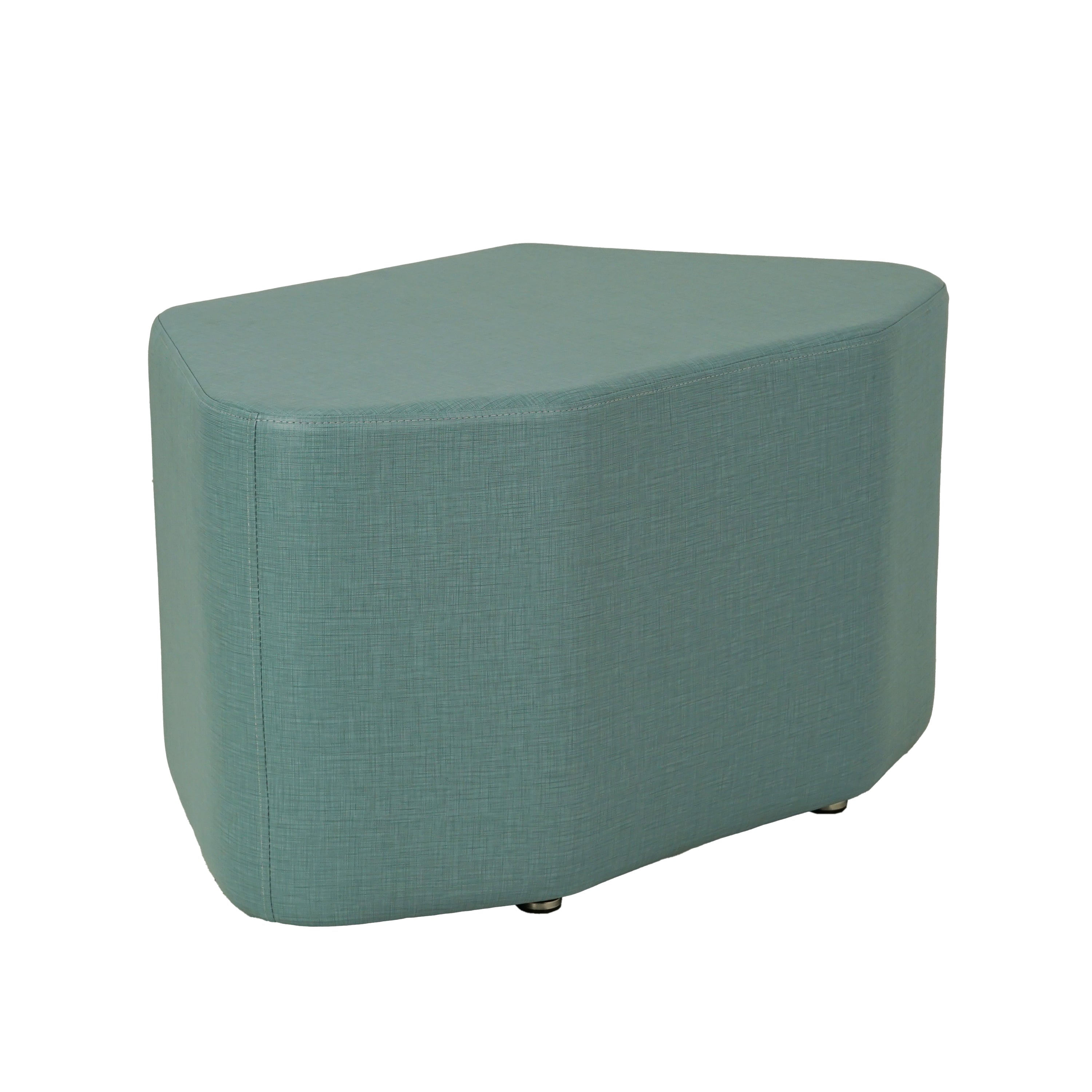 Pro Series Hexagon Ottoman Table with Petal 18" H Seating, 7-Piece Set - Sky Blue Crosshatch/Cosmic Strandz