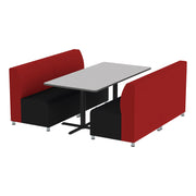 Pro Series Connect Booth with Cafe Table, 5-Piece Set - Black/Crimson/Gray/Graphite/Black