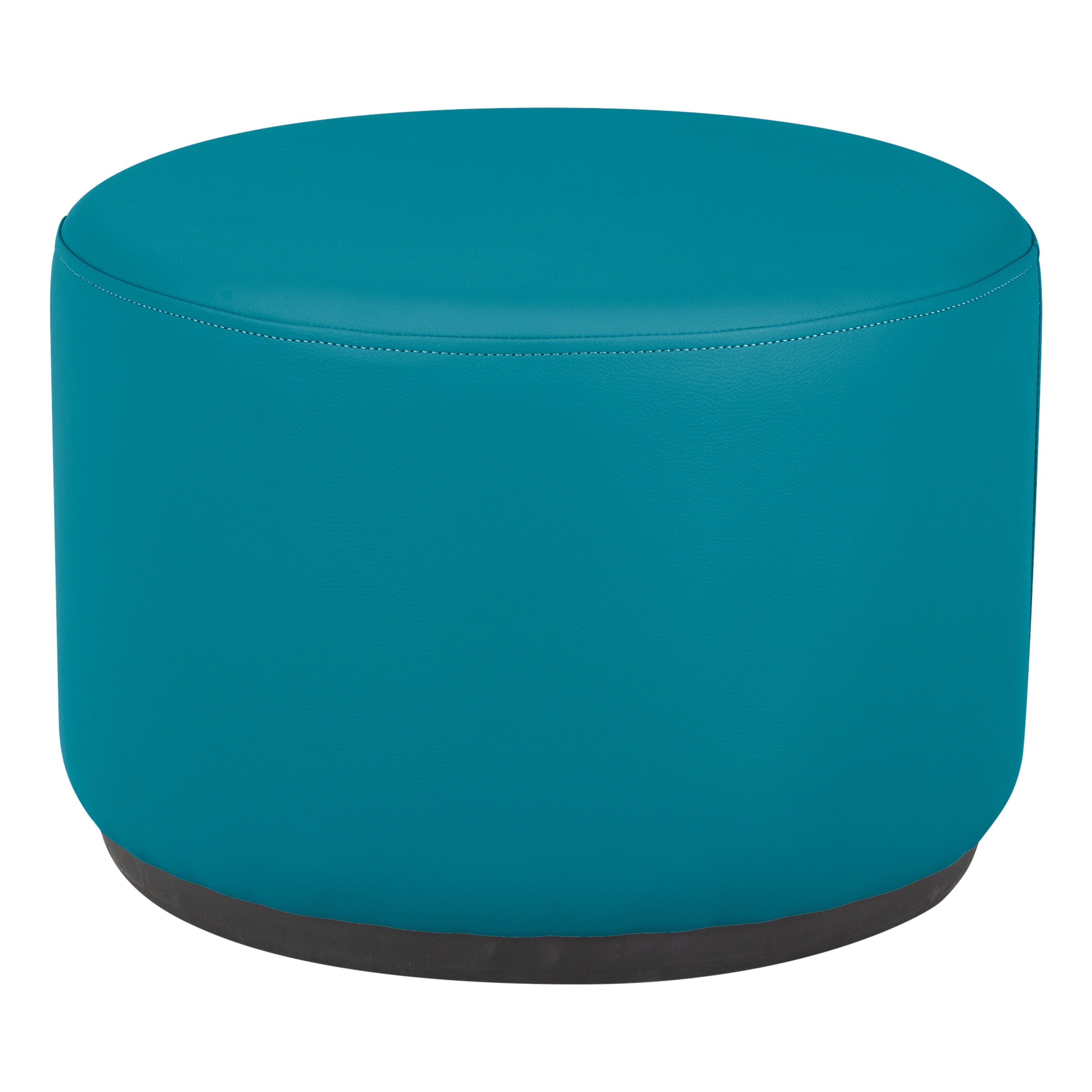 Pro Series Upholstered 18" Round Ottoman Rocker 12" Height - Teal