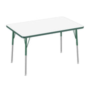30" x 48" Rectangle Dry-Erase Activity Table with Adjustable Standard Swivel Glide Legs - Whiteboard/Green