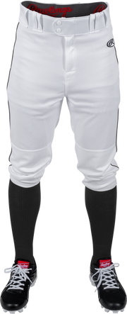 Rawlings Youth Launch Piped Knicker Pant - Small - White/Black