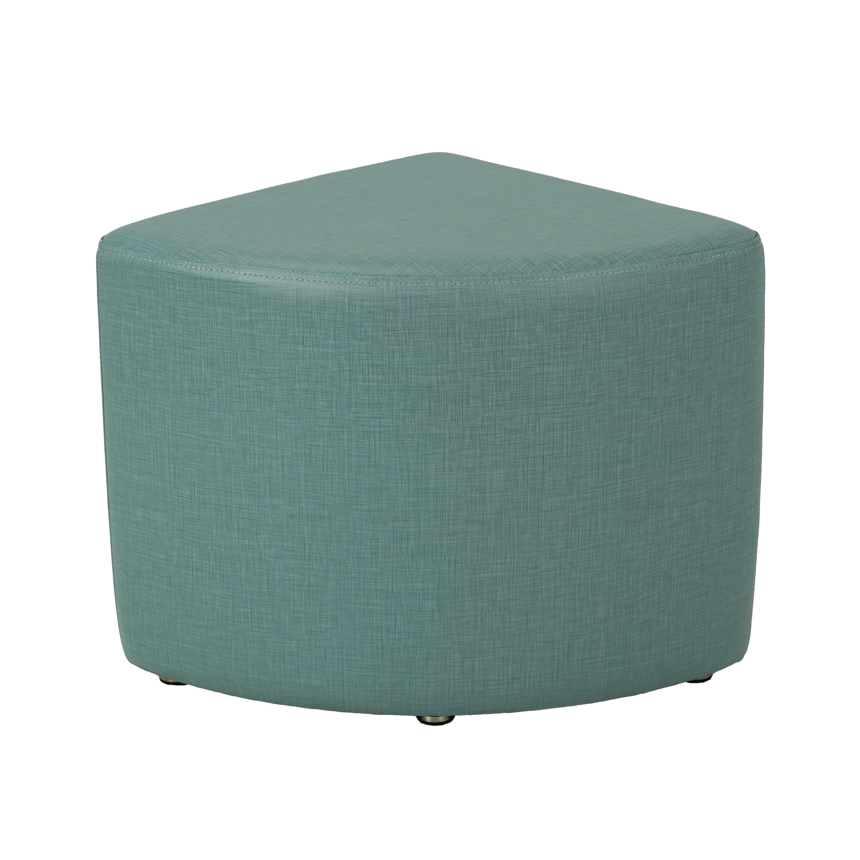 Pro Series Upholstered Pie Ottoman 18" Height - Sky Blue Crosshatch