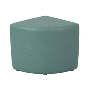 Pro Series Upholstered Pie Ottoman 18" Height - Sky Blue Crosshatch