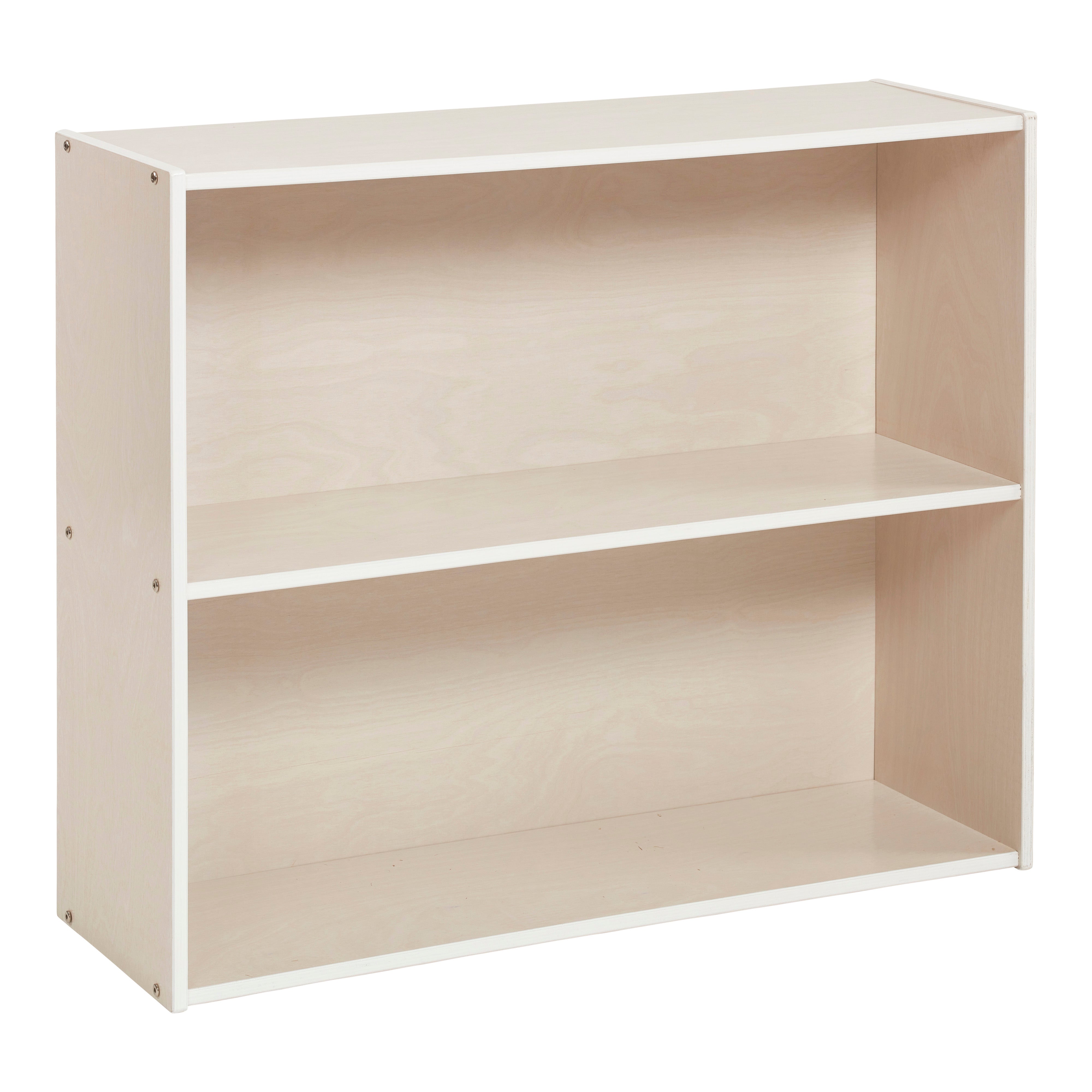 Streamline 2-Shelf Storage Cabinet with Back 30in H - White Wash