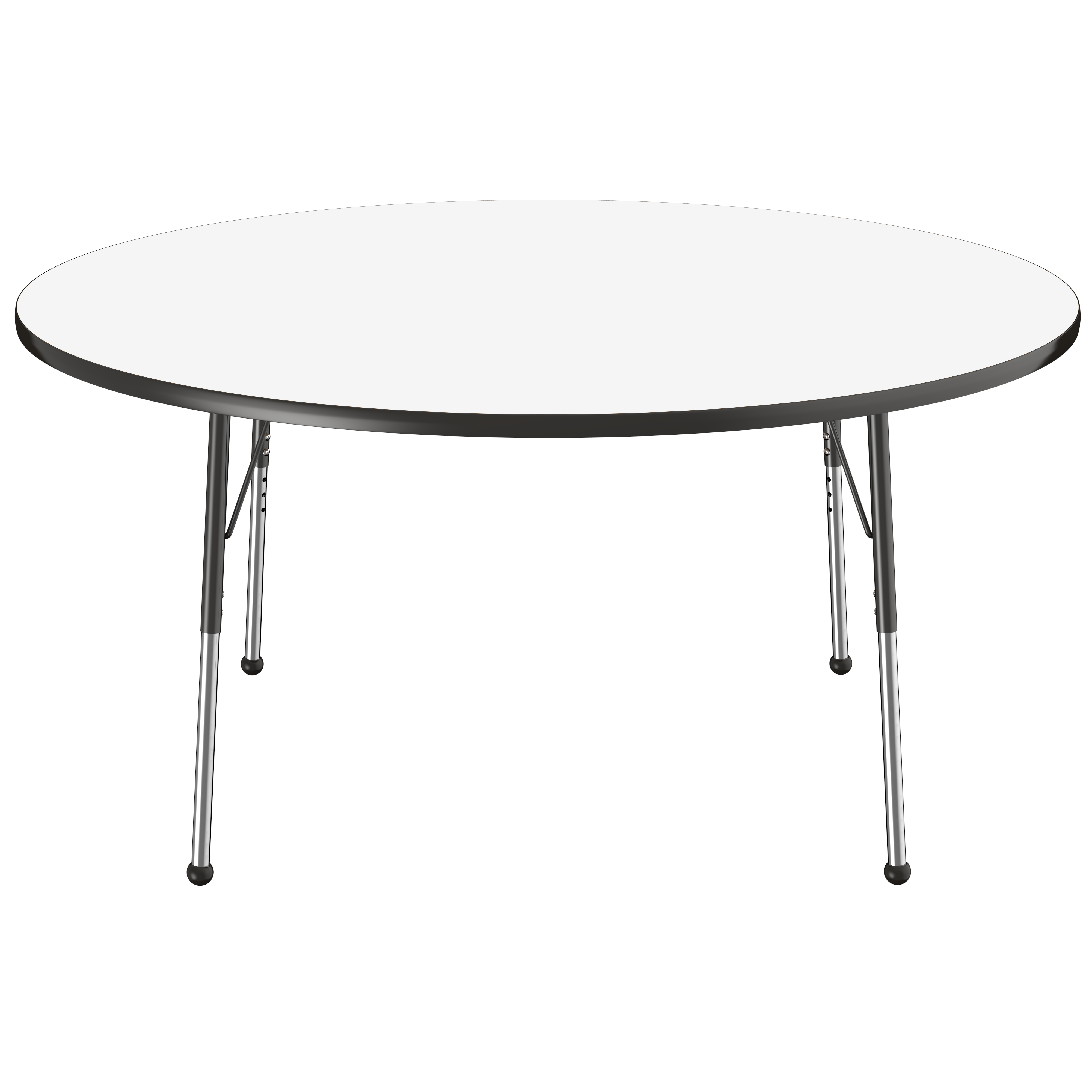 60" Round Dry-Erase Activity Table with Adjustable Standard Ball Glide Legs - Whiteboard/Black