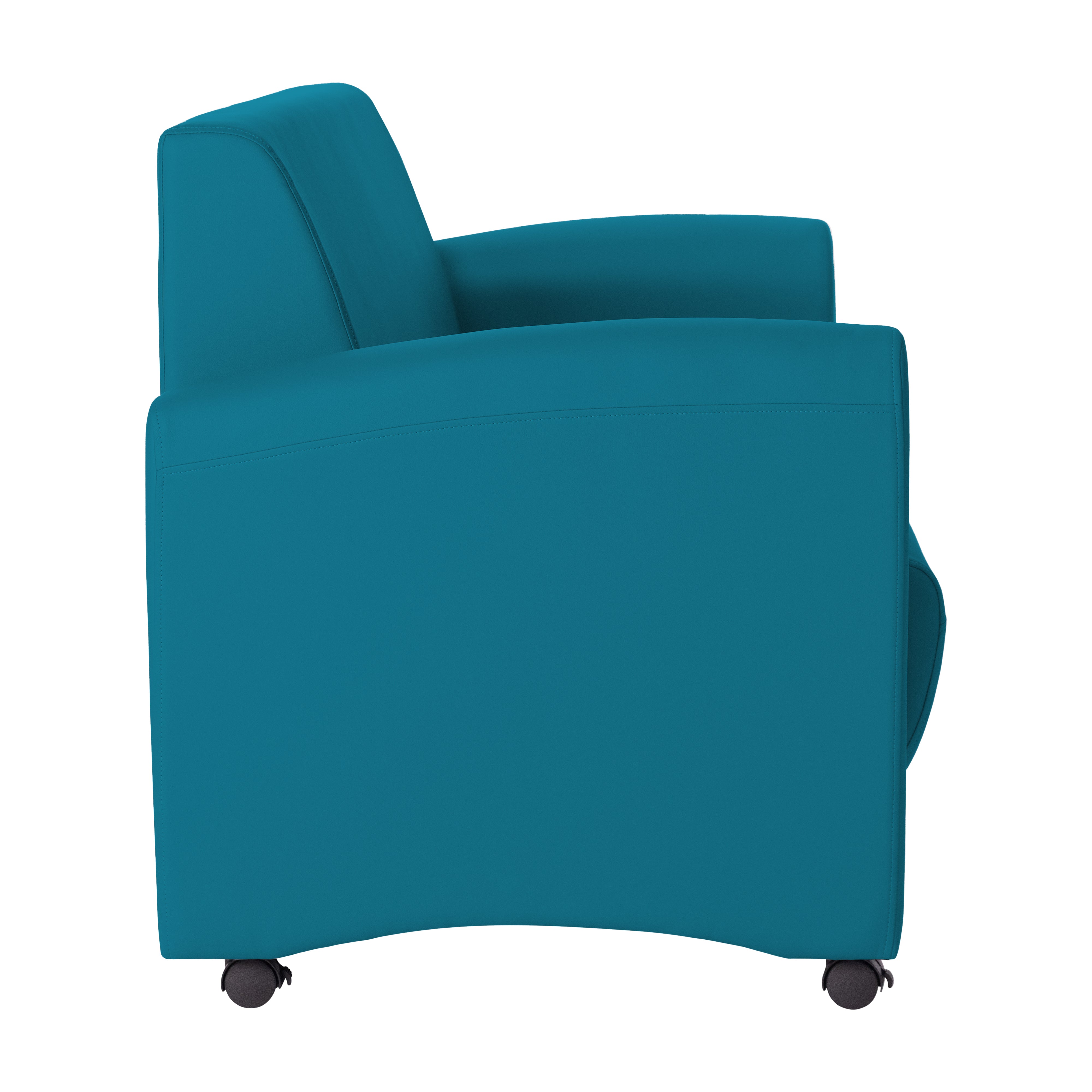 Pro Series Upholstered Mobile Common Area Sofa - Teal