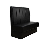 Pro Series Channel Back Single-Sided Restaurant Booth Seating - Black