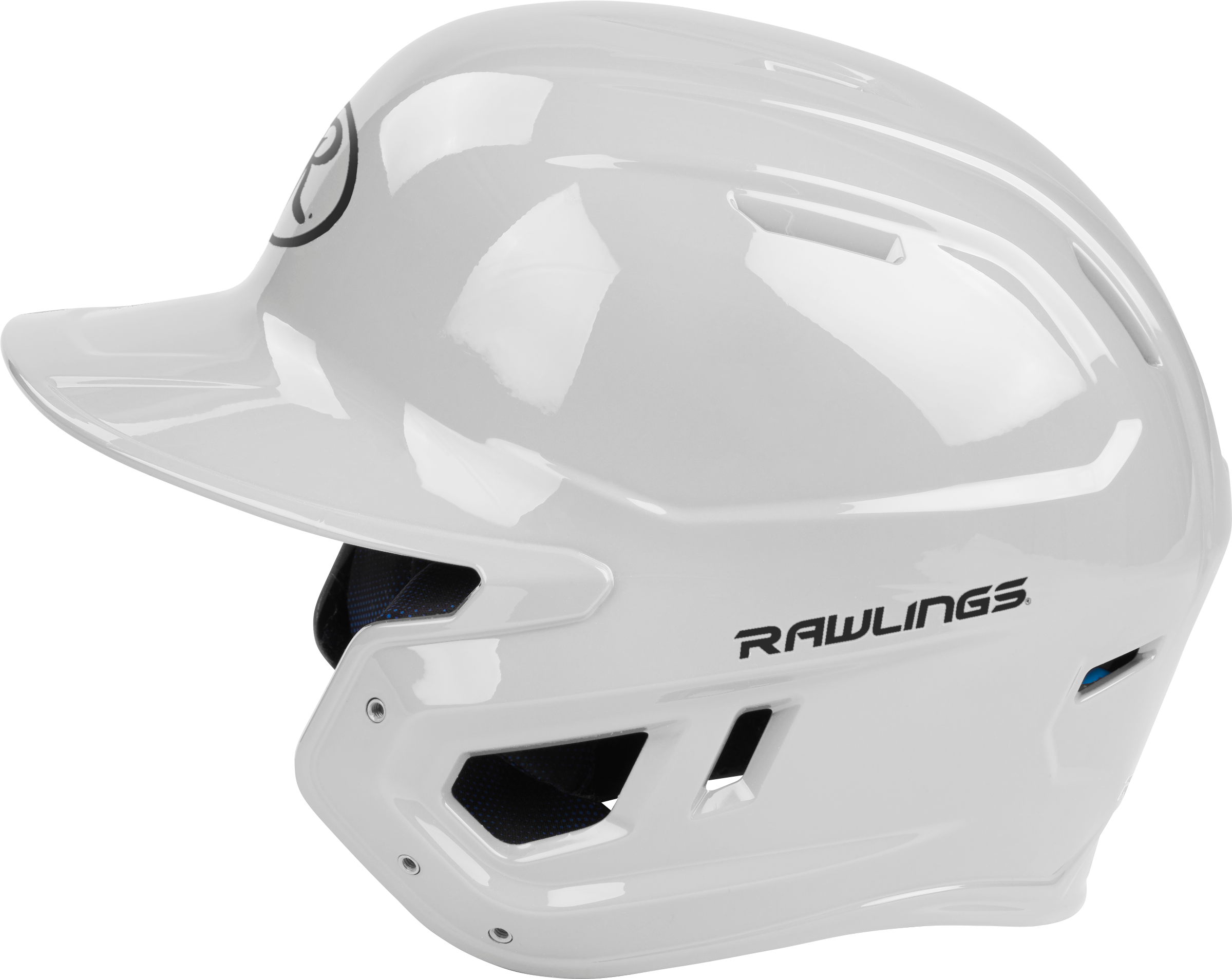 Rawlings Mach Gloss Senior Baseball Helmet - White