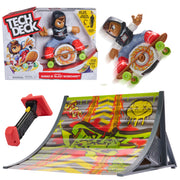 Tech Deck Shred N' Blast Sk8board, Motorized Finger Skateboard Toy with Rider & Ramp for Fast Tricks & High Jumps, Kids Toys for Boys and Girls Ages 6 & Up, Batteries Required